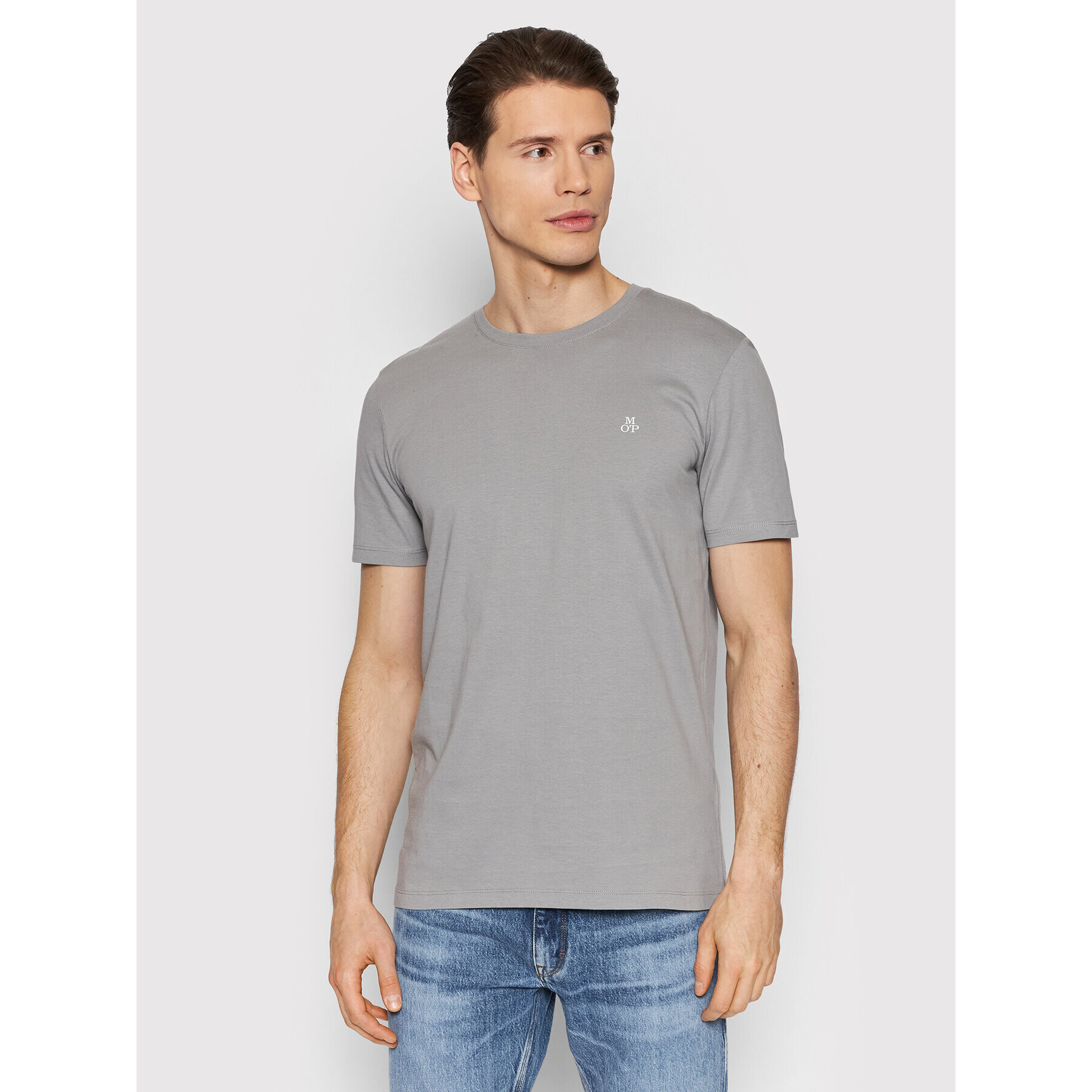 Marc O'Polo Тишърт 221 2220 51022 Сив Regular Fit - Pepit.bg