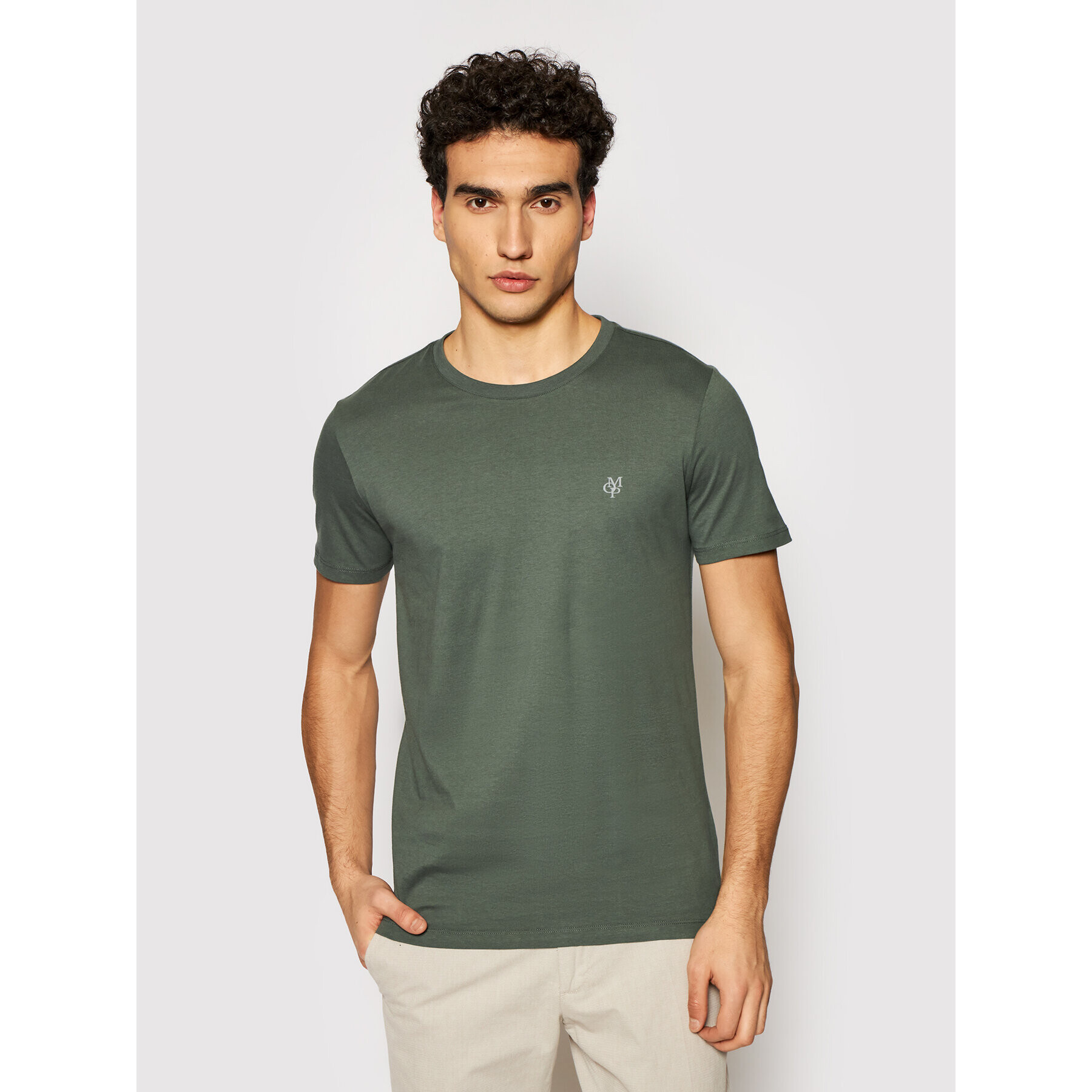 Marc O'Polo Тишърт B21 2220 51068 Зелен Regular Fit - Pepit.bg