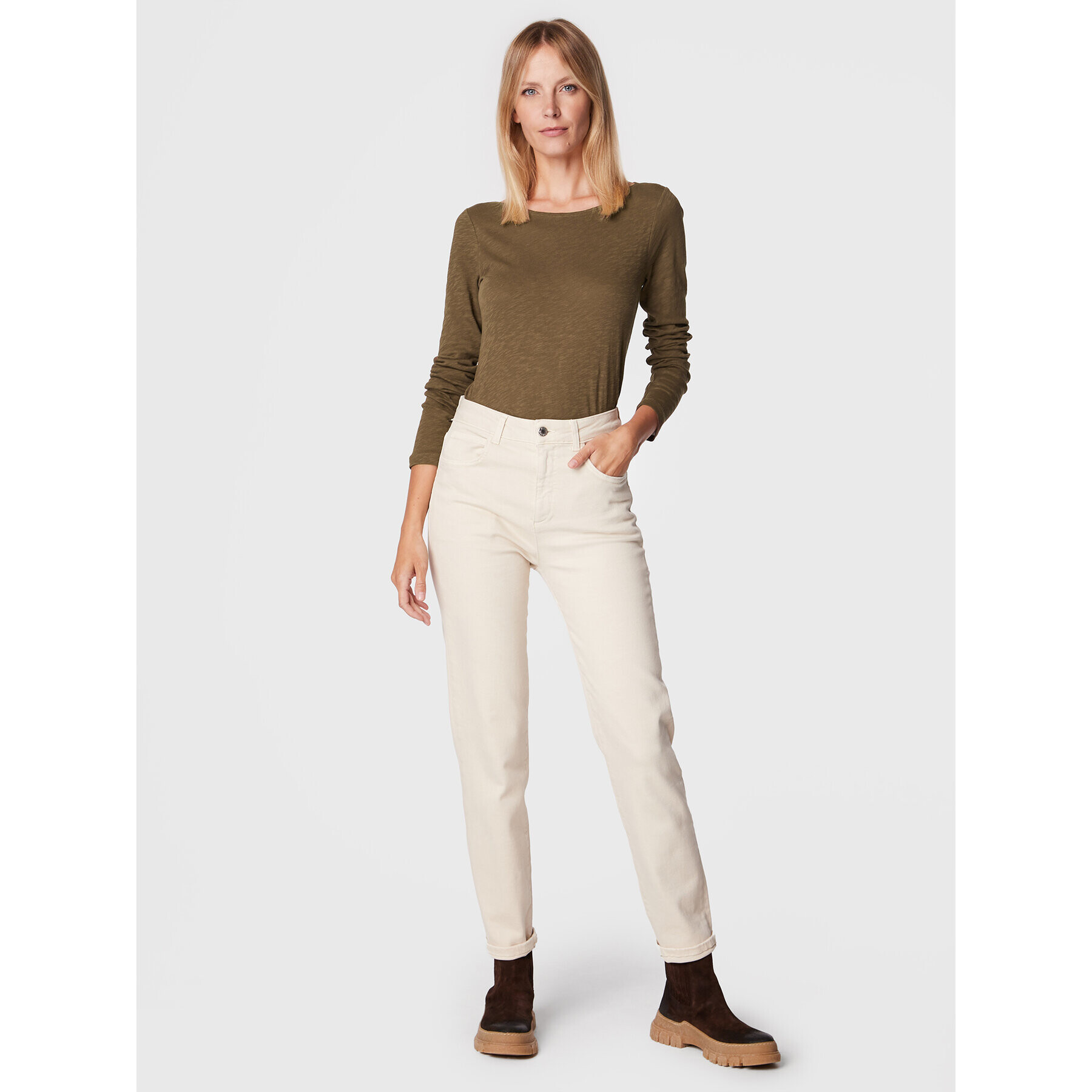 Marc O'Polo Блуза 208 2261 52199 Кафяв Regular Fit - Pepit.bg