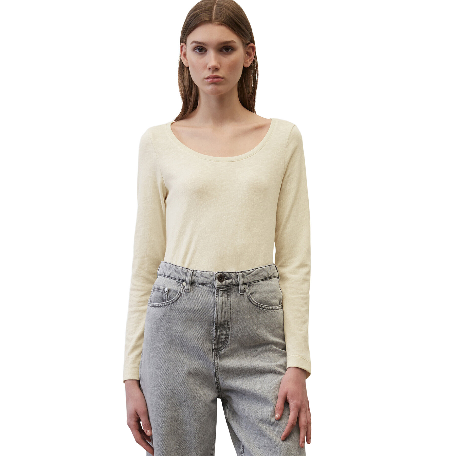 Marc O'Polo Блуза 301219752103 Бежов Regular Fit - Pepit.bg