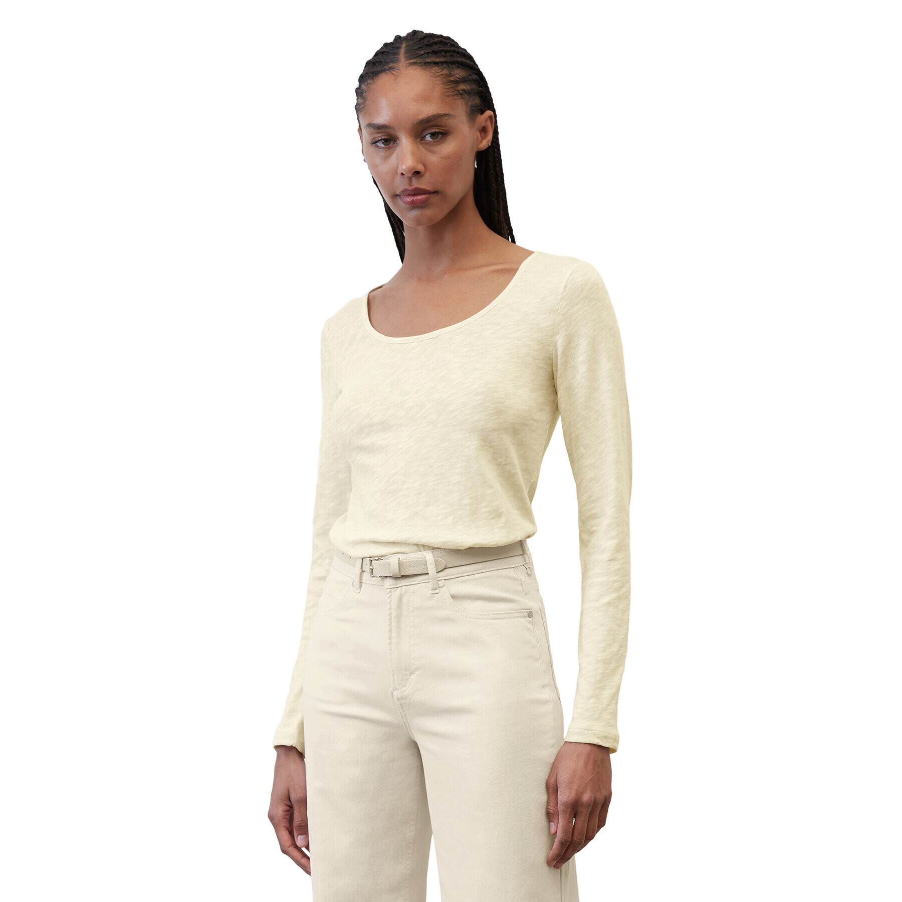 Marc O'Polo Блуза 302226152515 Бял Regular Fit - Pepit.bg