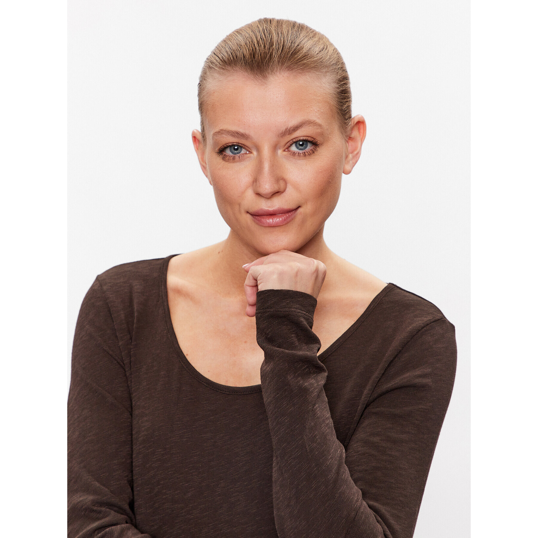 Marc O'Polo Блуза 302226152515 Кафяв Regular Fit - Pepit.bg