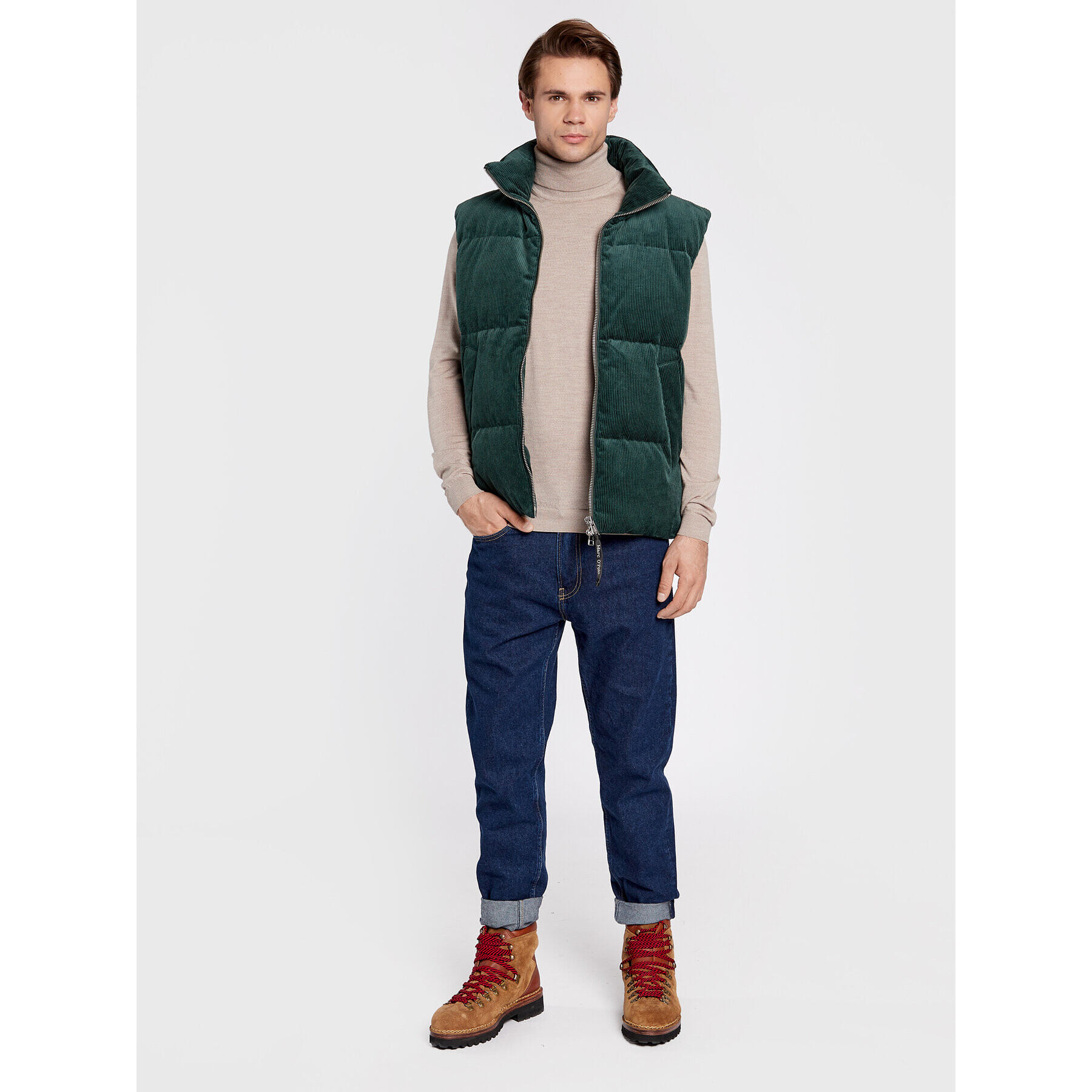 Marc O'Polo Елек 229 0139 72006 Зелен Regular Fit - Pepit.bg