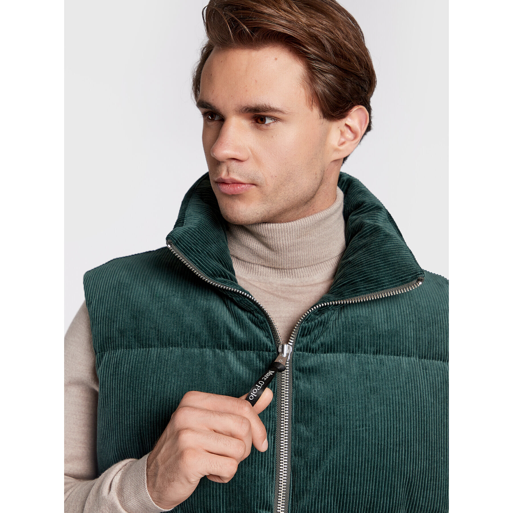 Marc O'Polo Елек 229 0139 72006 Зелен Regular Fit - Pepit.bg