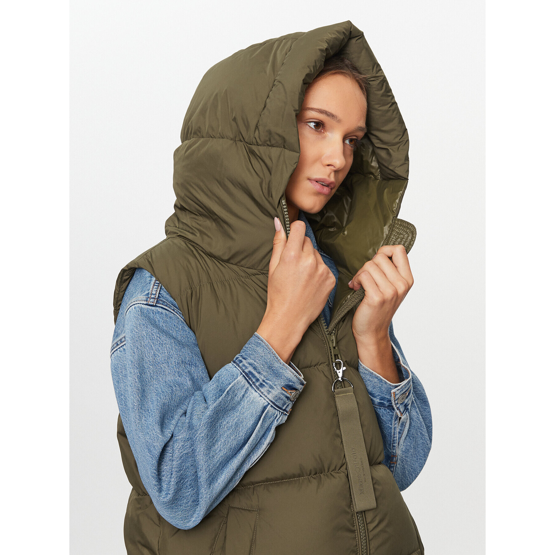 Marc O'Polo Елек 309 0874 72025 Зелен Regular Fit - Pepit.bg
