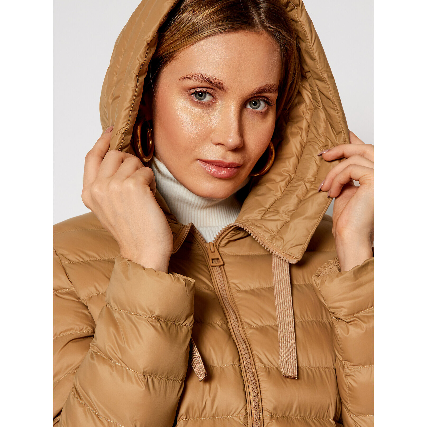 Marc O'Polo Пухено яке 101 0851 70011 Кафяв Regular Fit - Pepit.bg