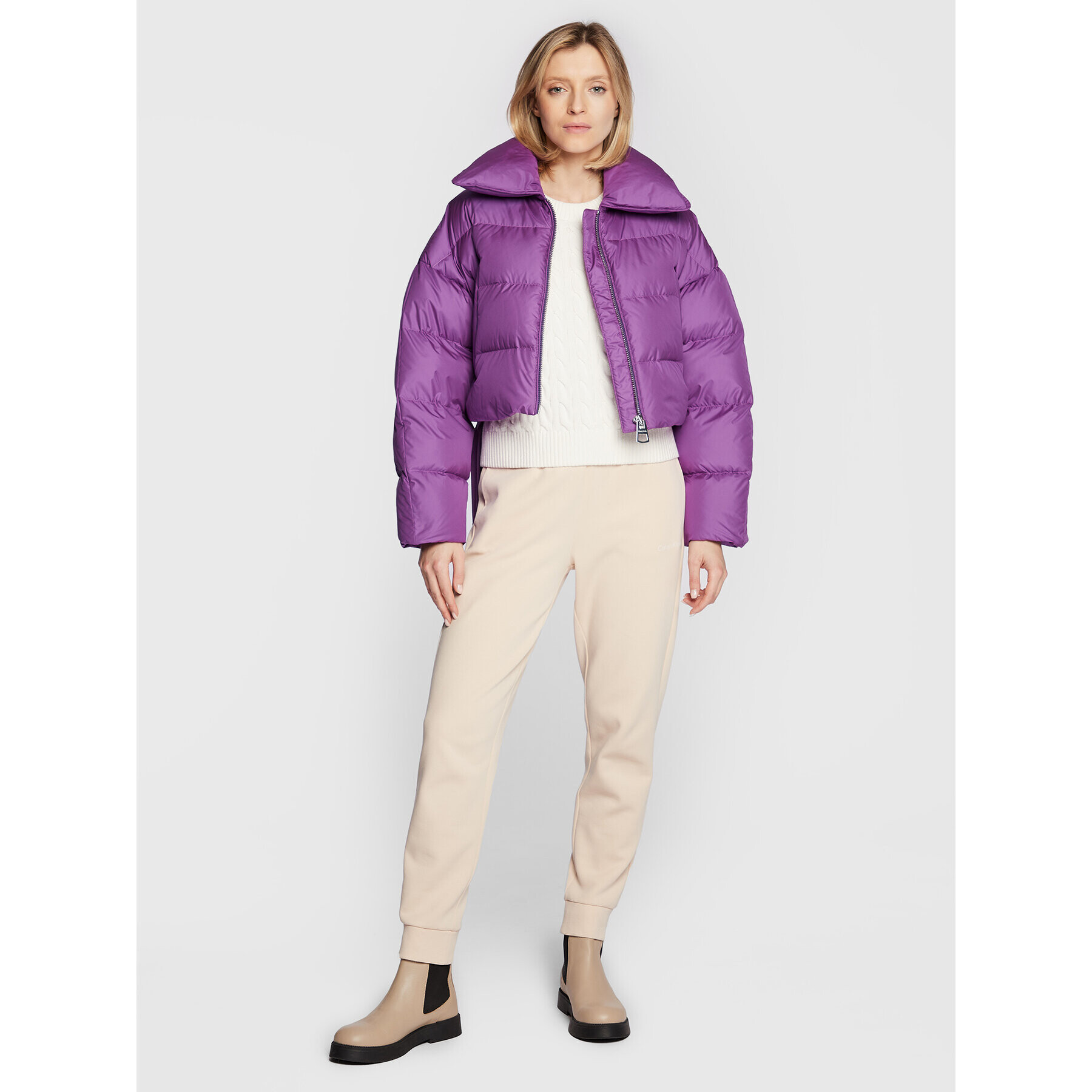 Marc O'Polo Пухено яке 209 0808 70007 Виолетов Oversize - Pepit.bg