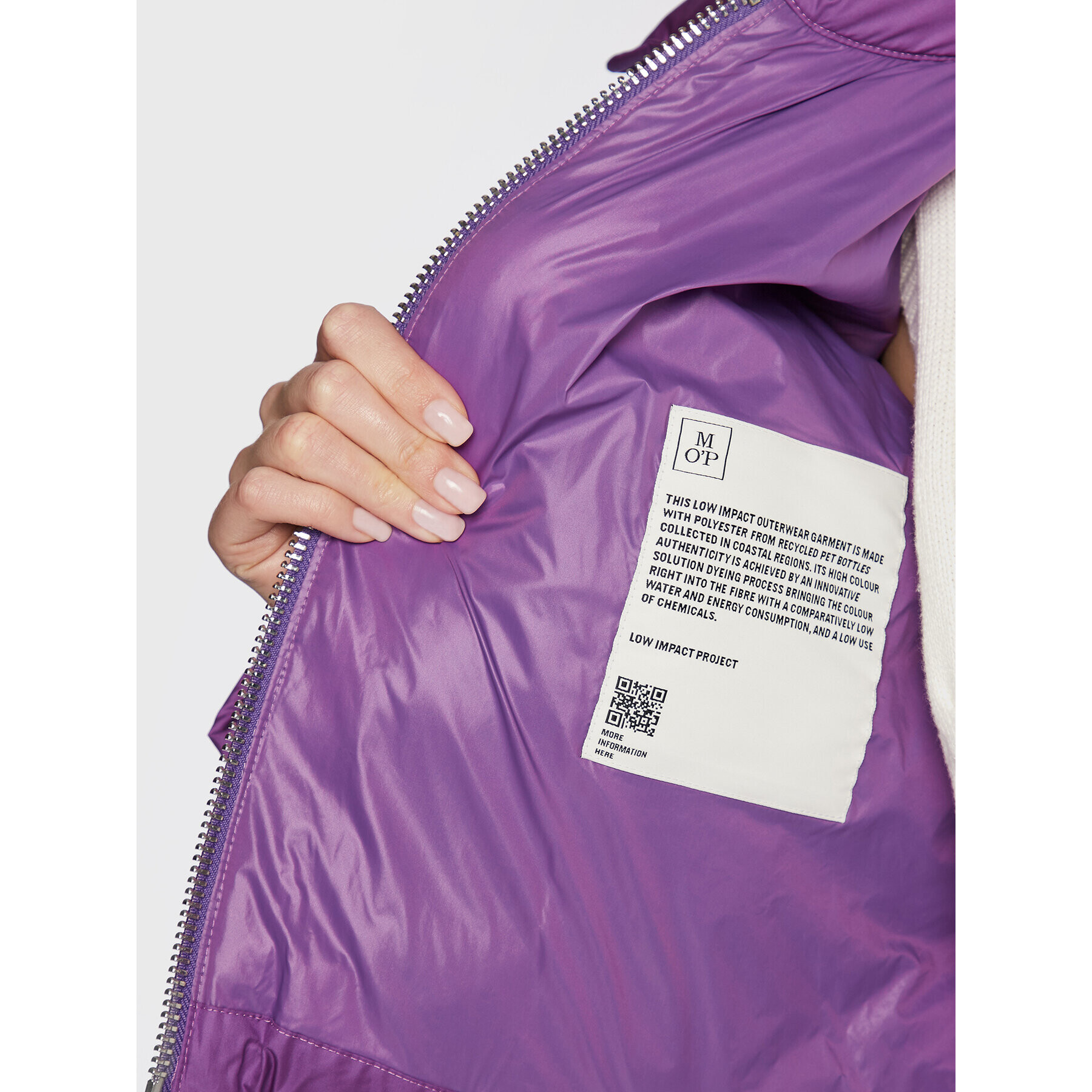 Marc O'Polo Пухено яке 209 0808 70007 Виолетов Oversize - Pepit.bg