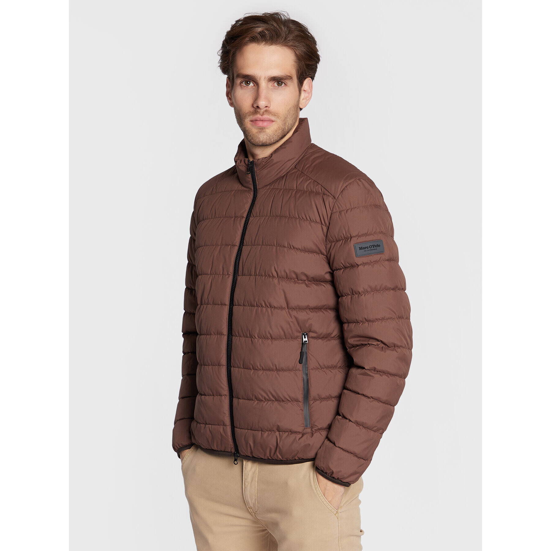 Marc O'Polo Пухено яке 228 0960 70188 Кафяв Regular Fit - Pepit.bg