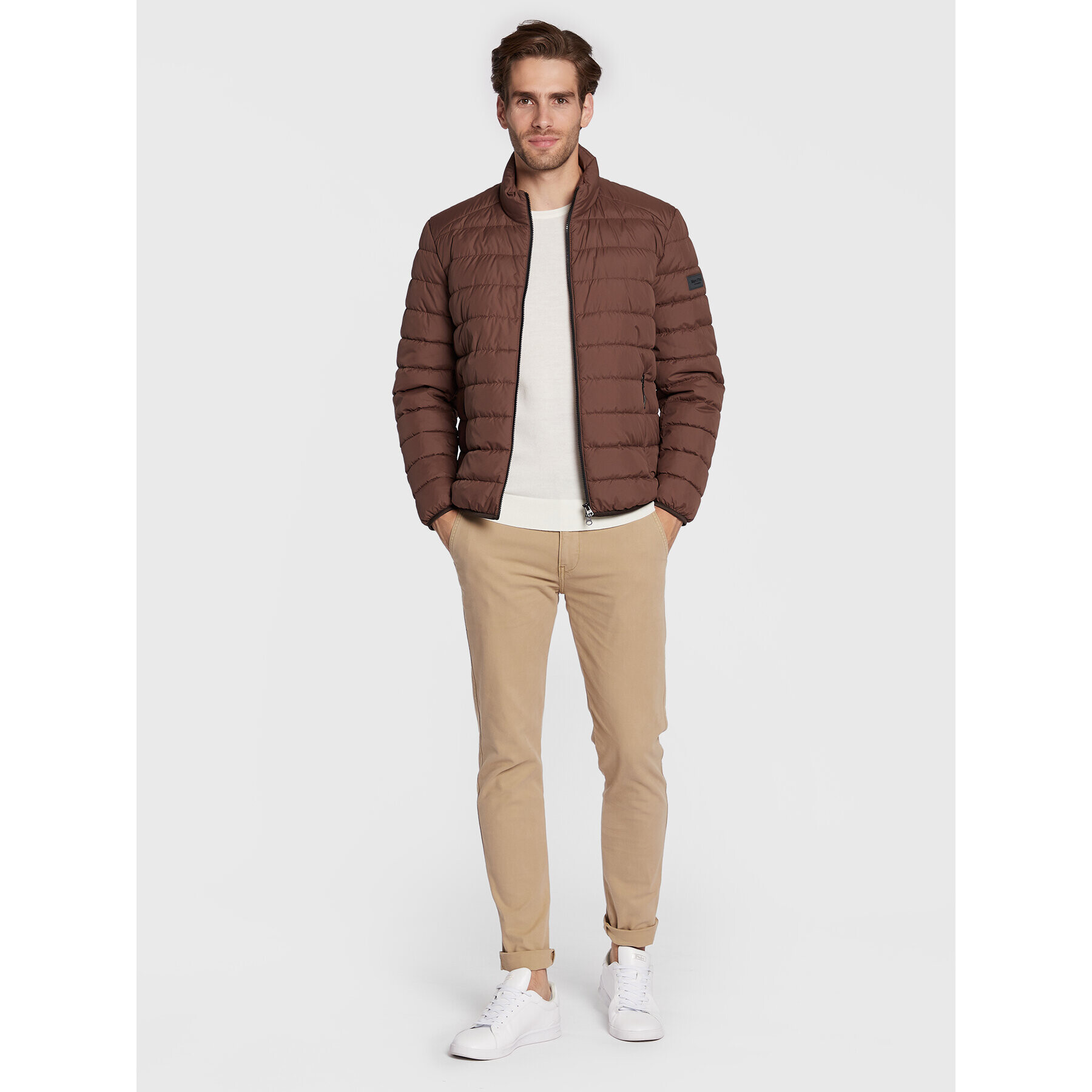 Marc O'Polo Пухено яке 228 0960 70188 Кафяв Regular Fit - Pepit.bg