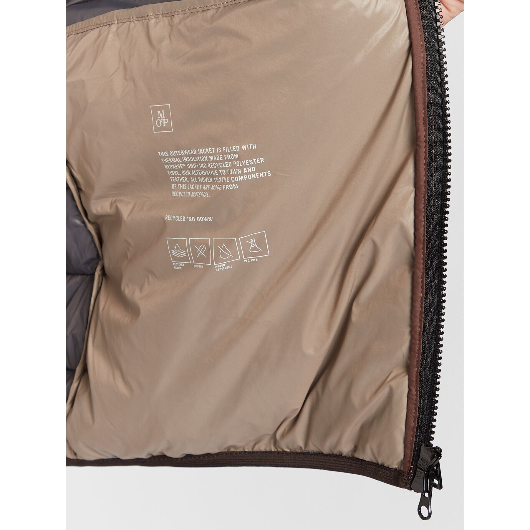 Marc O'Polo Пухено яке 228 0960 70188 Кафяв Regular Fit - Pepit.bg