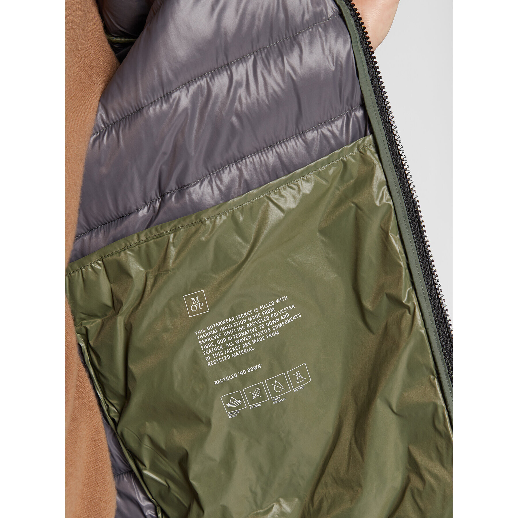 Marc O'Polo Пухено яке 228 0960 70188 Зелен Regular Fit - Pepit.bg
