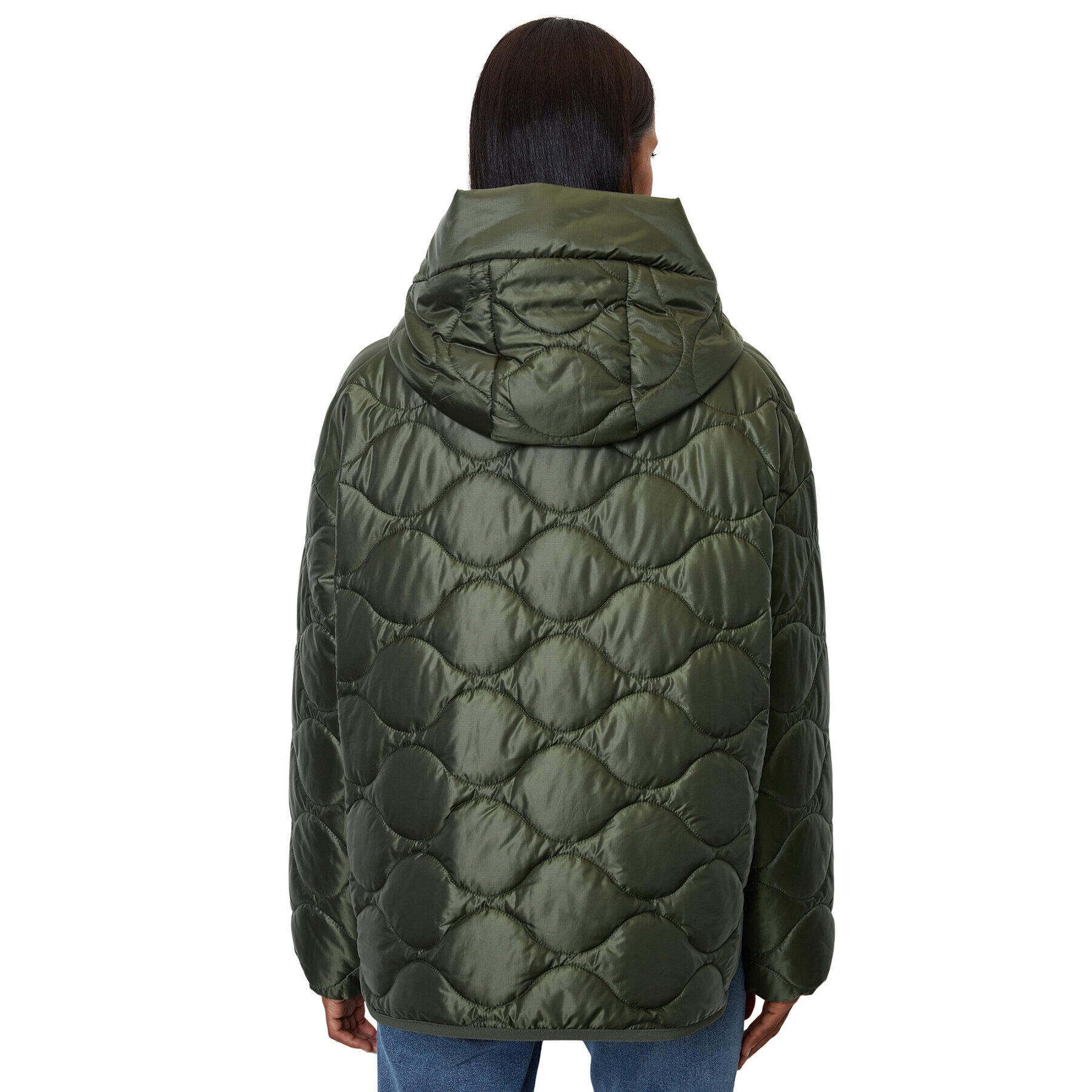 Marc O'Polo Пухено яке 308 1045 70101 Зелен Regular Fit - Pepit.bg