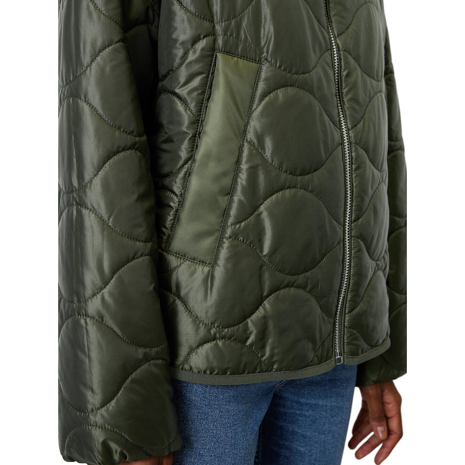 Marc O'Polo Пухено яке 308 1045 70101 Зелен Regular Fit - Pepit.bg