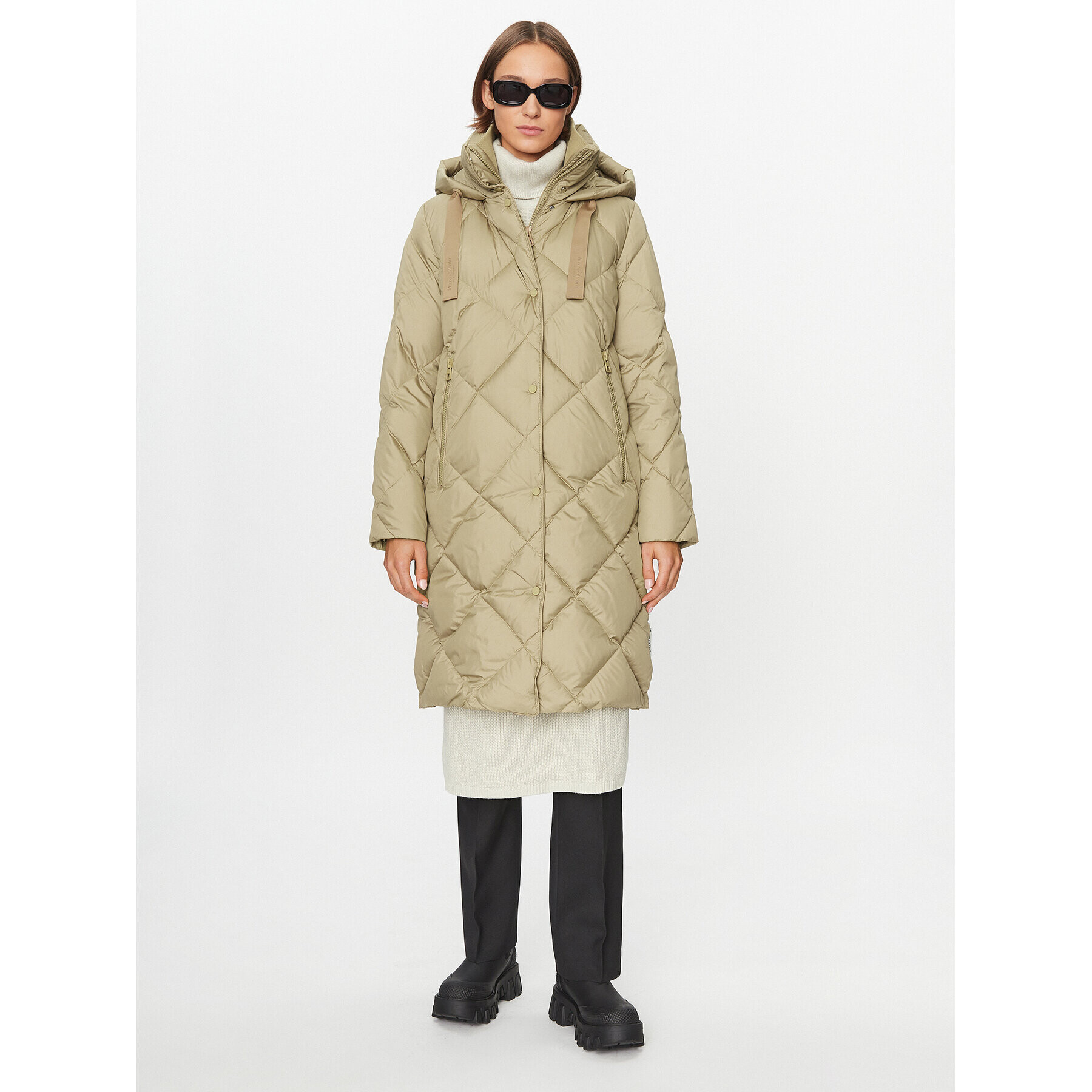 Marc O'Polo Пухено яке 309 0329 71073 Зелен Regular Fit - Pepit.bg