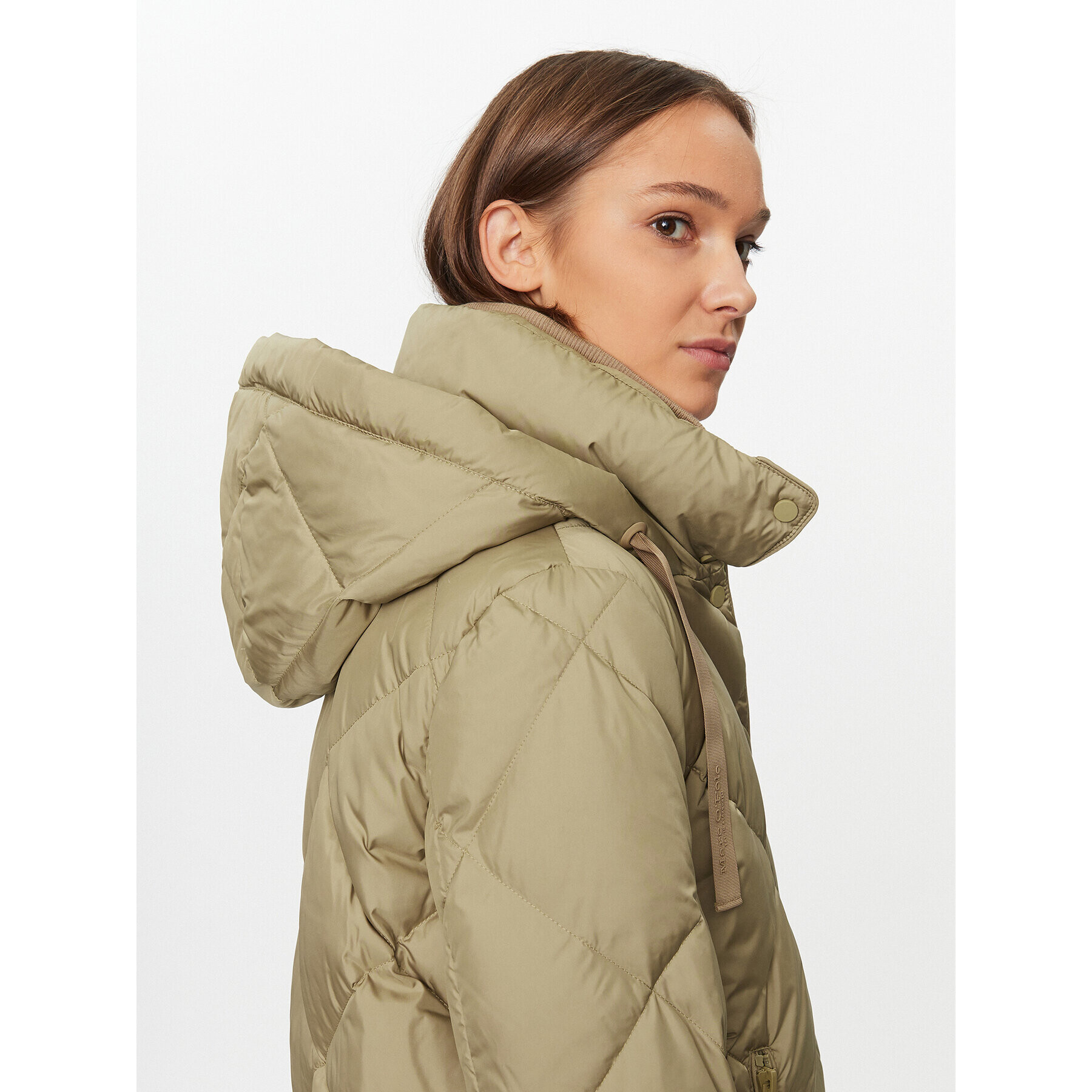 Marc O'Polo Пухено яке 309 0329 71073 Зелен Regular Fit - Pepit.bg