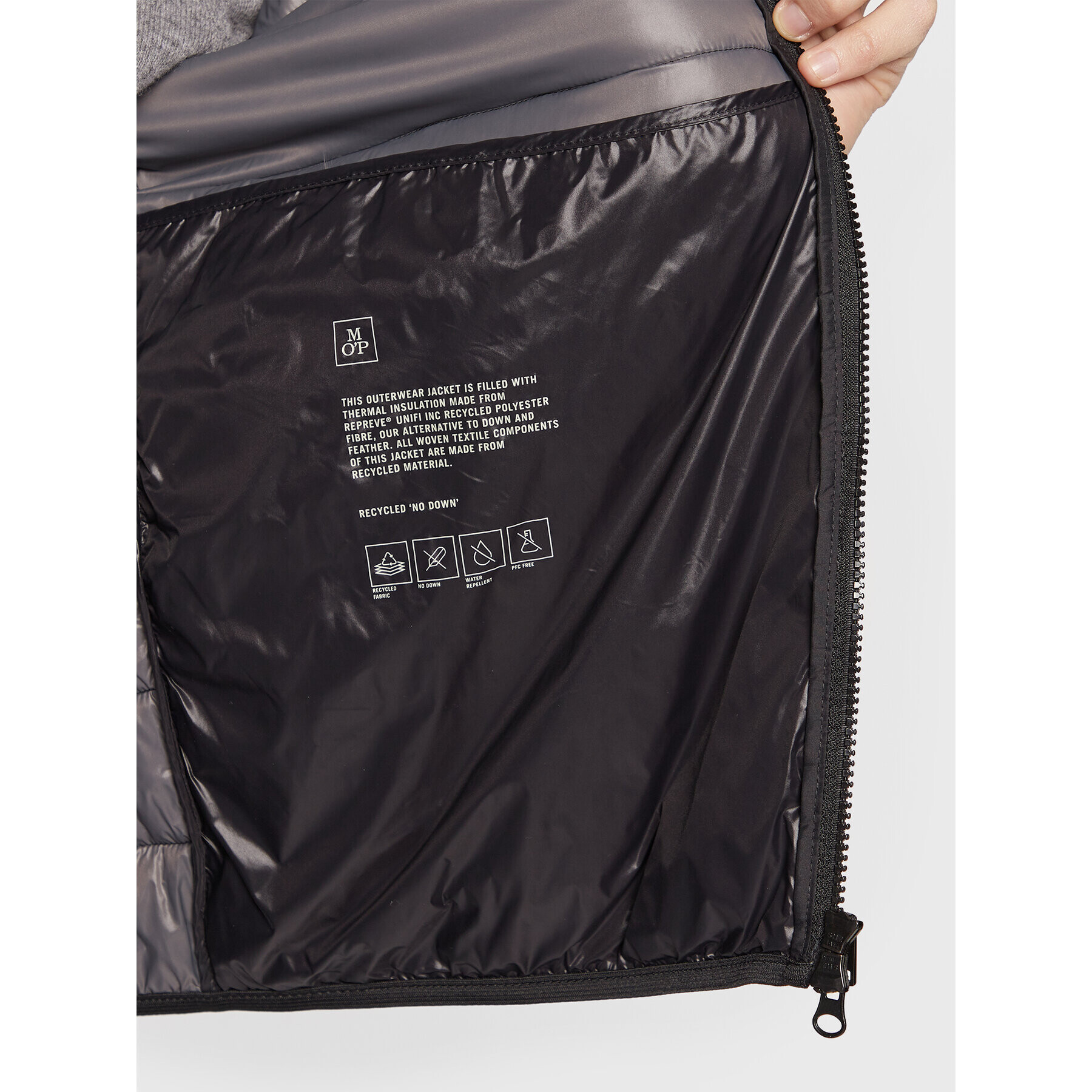 Marc O'Polo Пухено яке B21 0960 70188 Черен Regular Fit - Pepit.bg