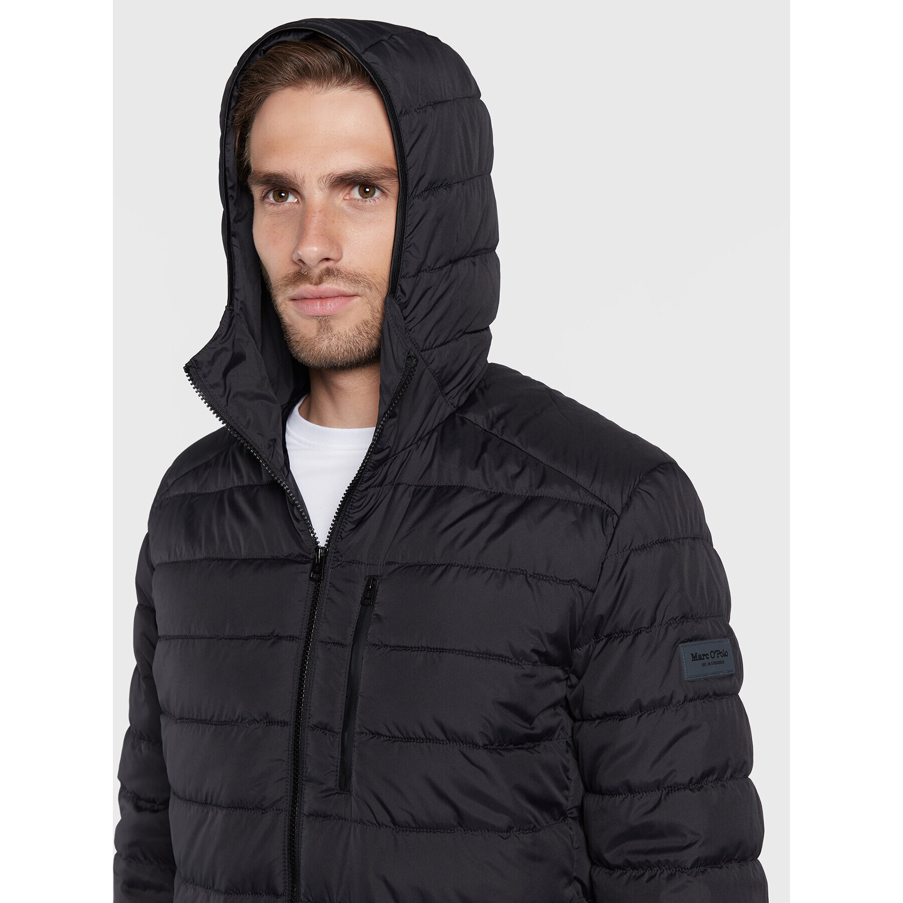 Marc O'Polo Пухено яке M28 0960 70016 Черен Regular Fit - Pepit.bg
