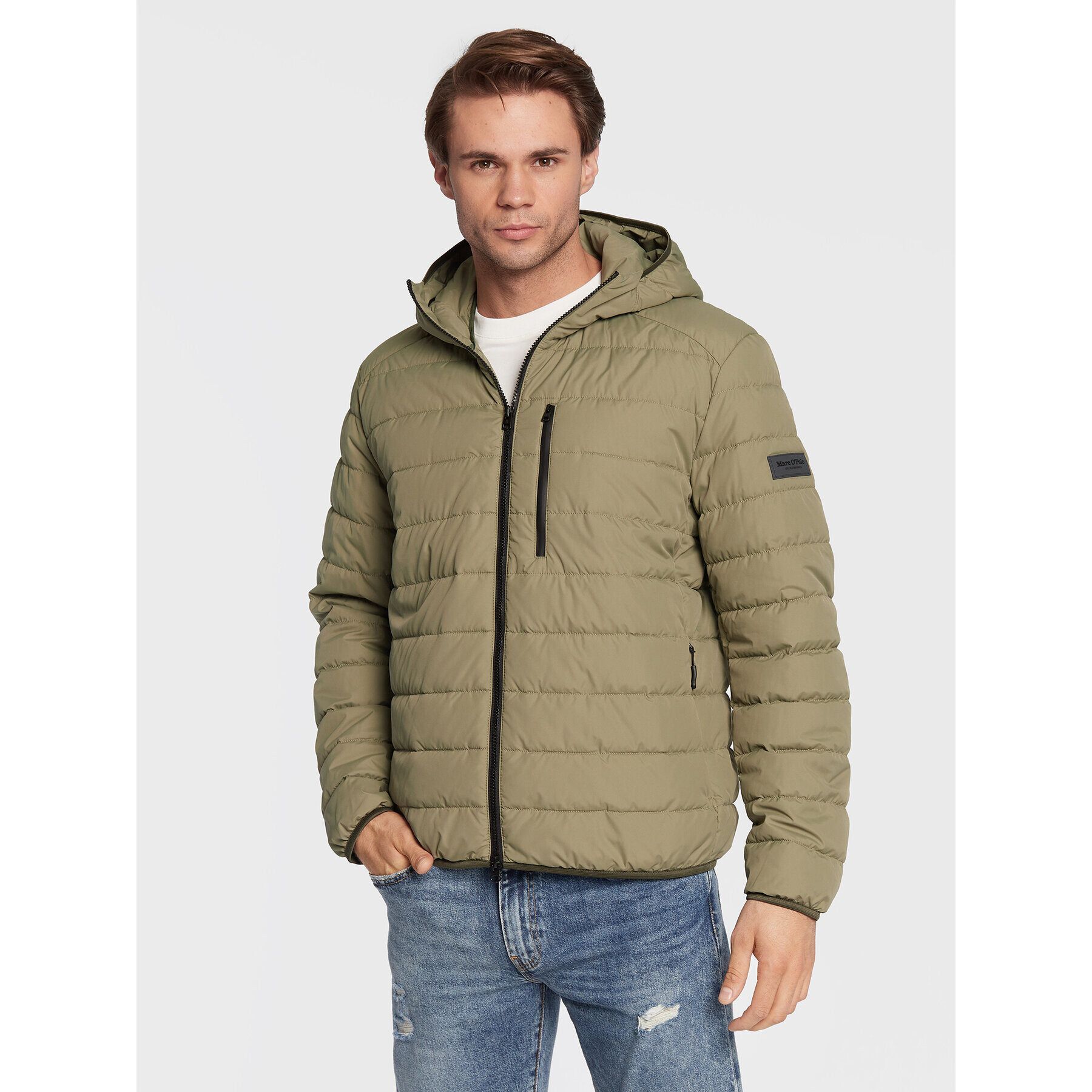 Marc O'Polo Пухено яке M28 0960 70016 Зелен Regular Fit - Pepit.bg