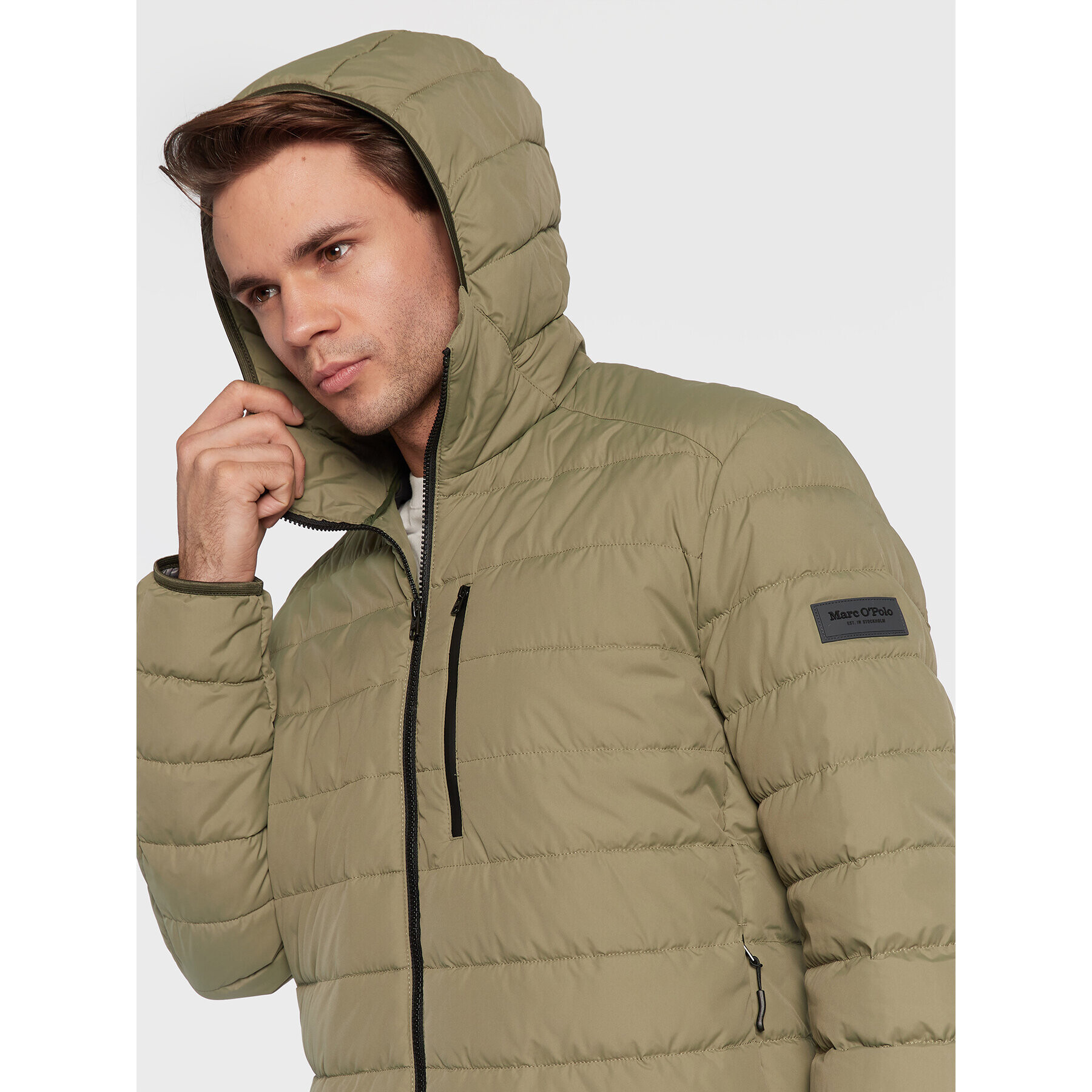 Marc O'Polo Пухено яке M28 0960 70016 Зелен Regular Fit - Pepit.bg