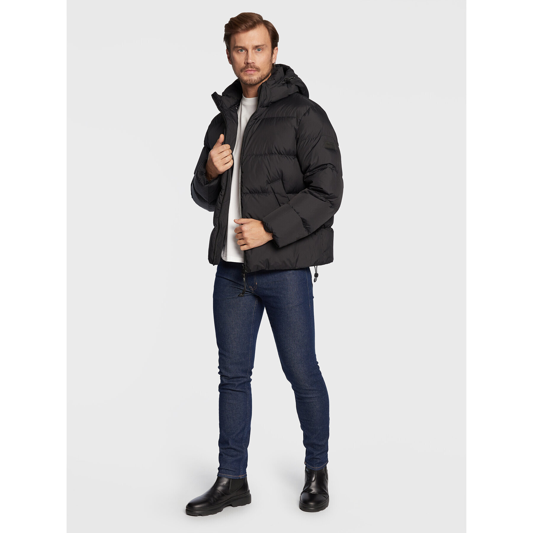 Marc O'Polo Пухено яке M29 0960 70048 Черен Oversize - Pepit.bg