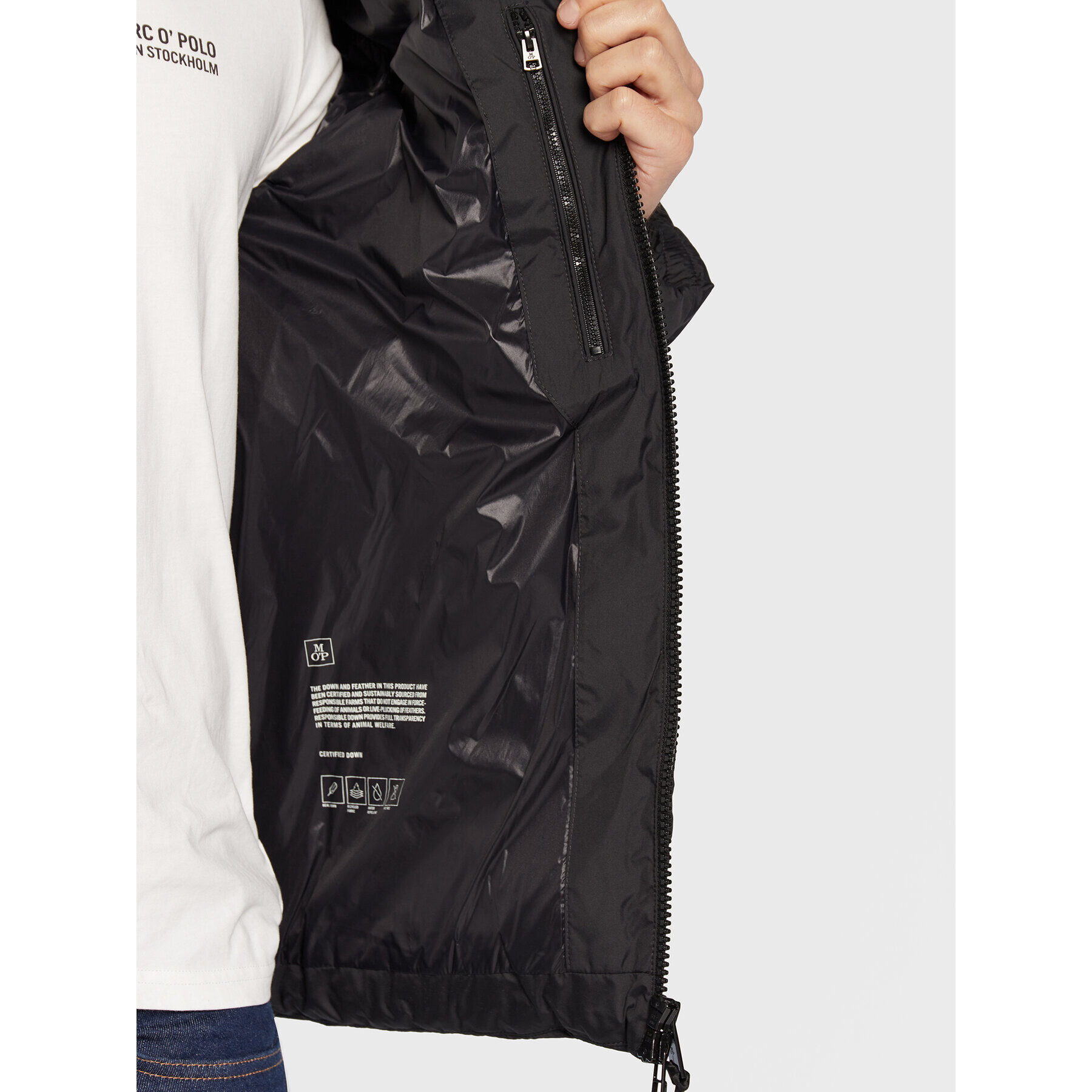 Marc O'Polo Пухено яке M29 0960 70048 Черен Oversize - Pepit.bg