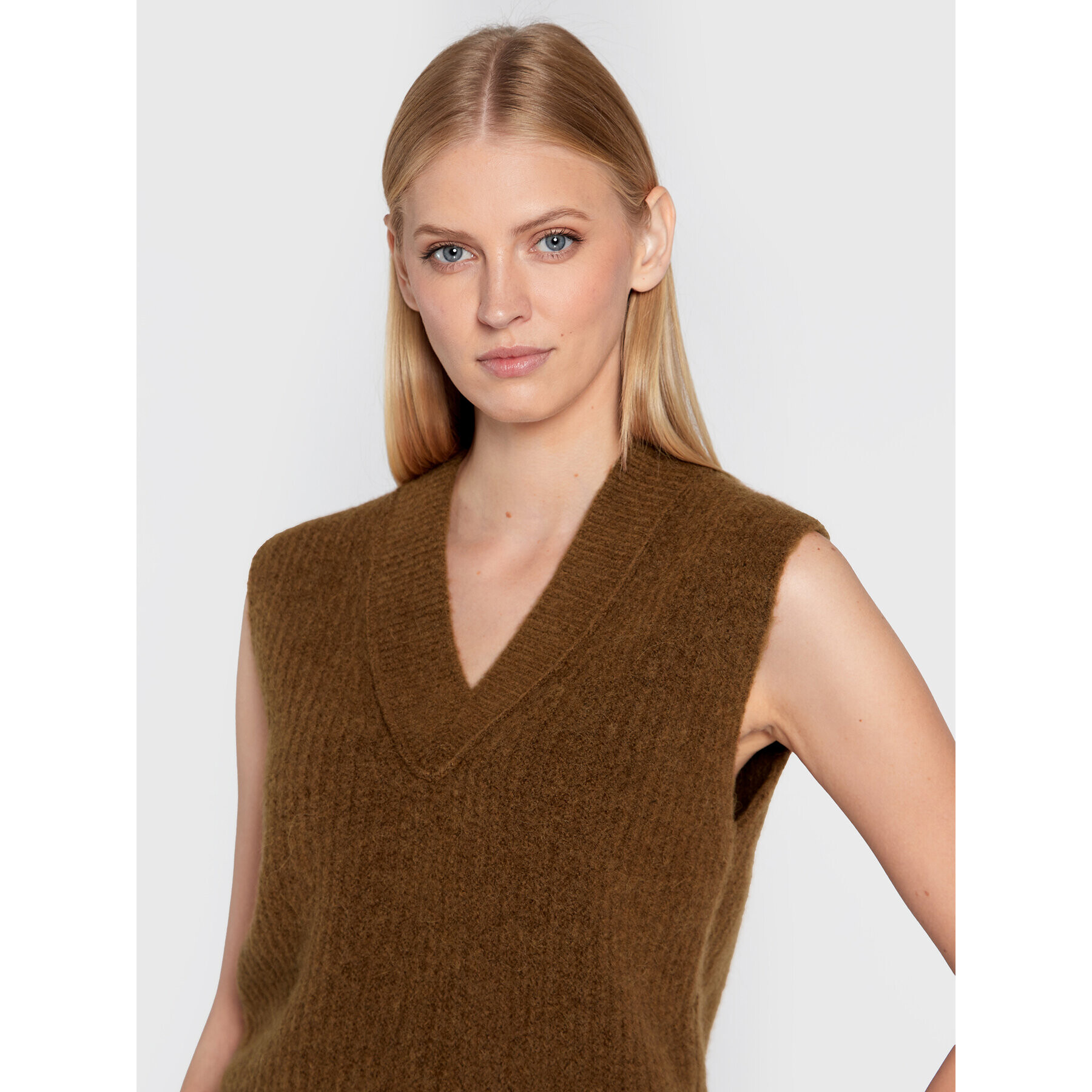 Marc O'Polo Пуловер 208 6051 63153 Кафяв Regular Fit - Pepit.bg