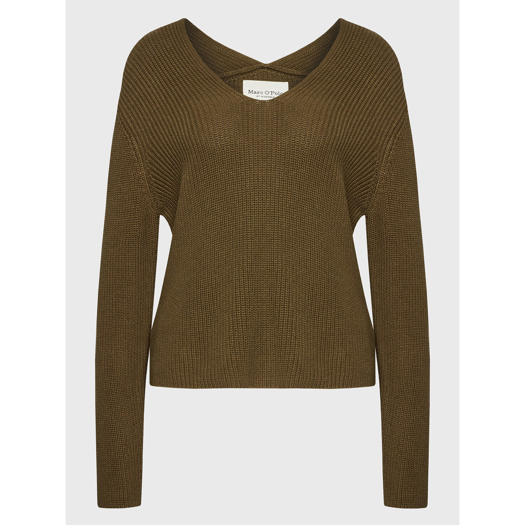 Marc O'Polo Пуловер 208 6059 60019 Кафяв Regular Fit - Pepit.bg