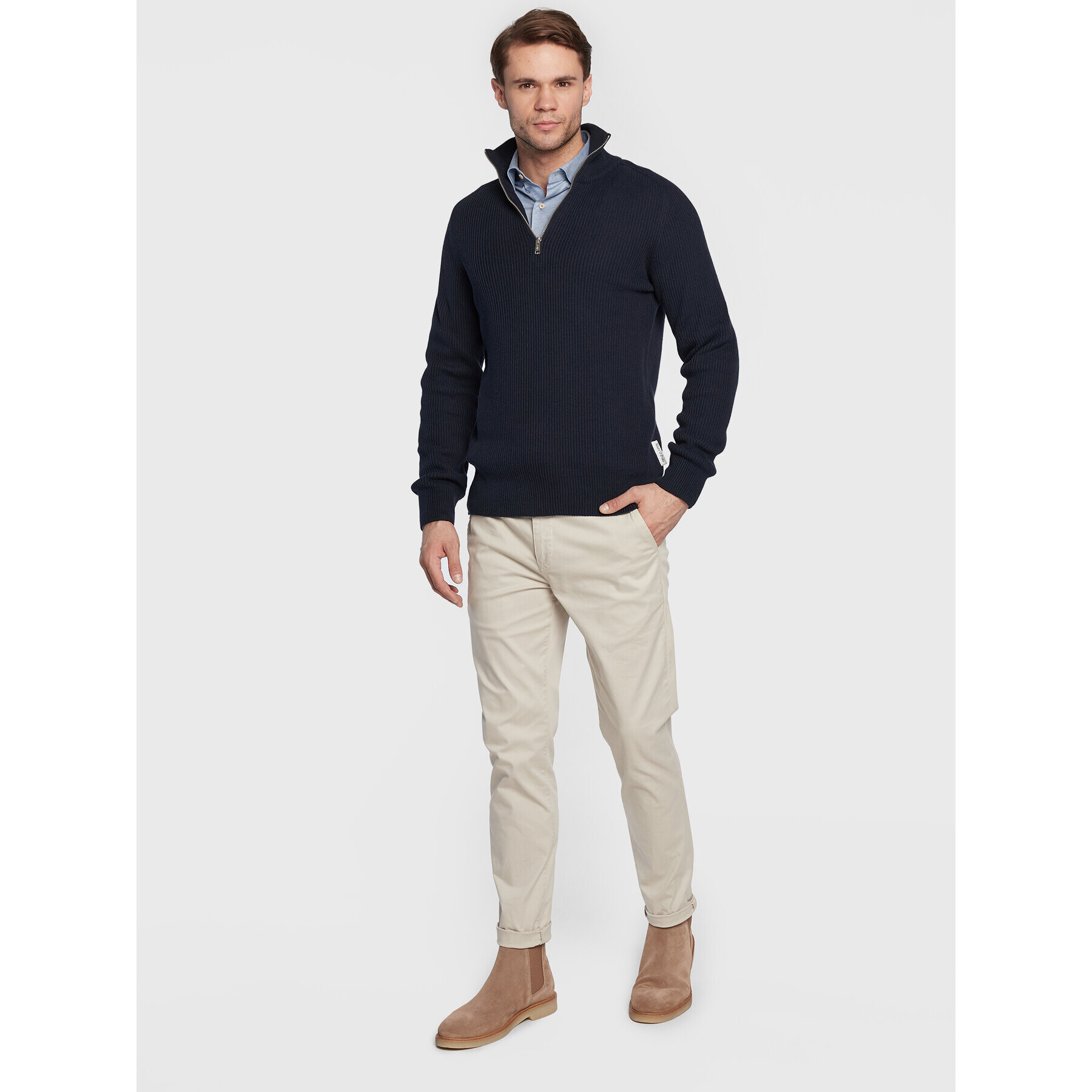 Marc O'Polo Пуловер 229 5157 60392 Тъмносин Regular Fit - Pepit.bg