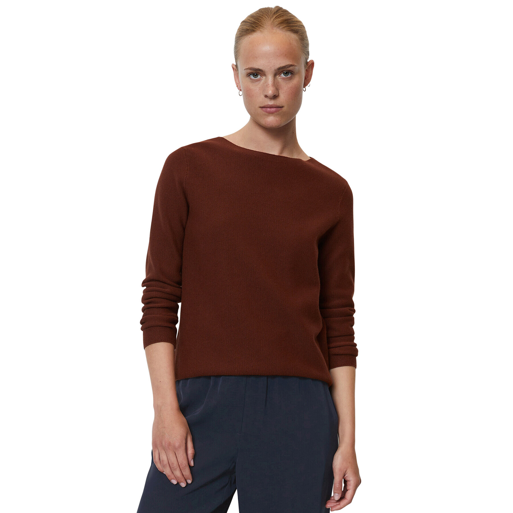 Marc O'Polo Пуловер 308 6006 60153 Кафяв Regular Fit - Pepit.bg
