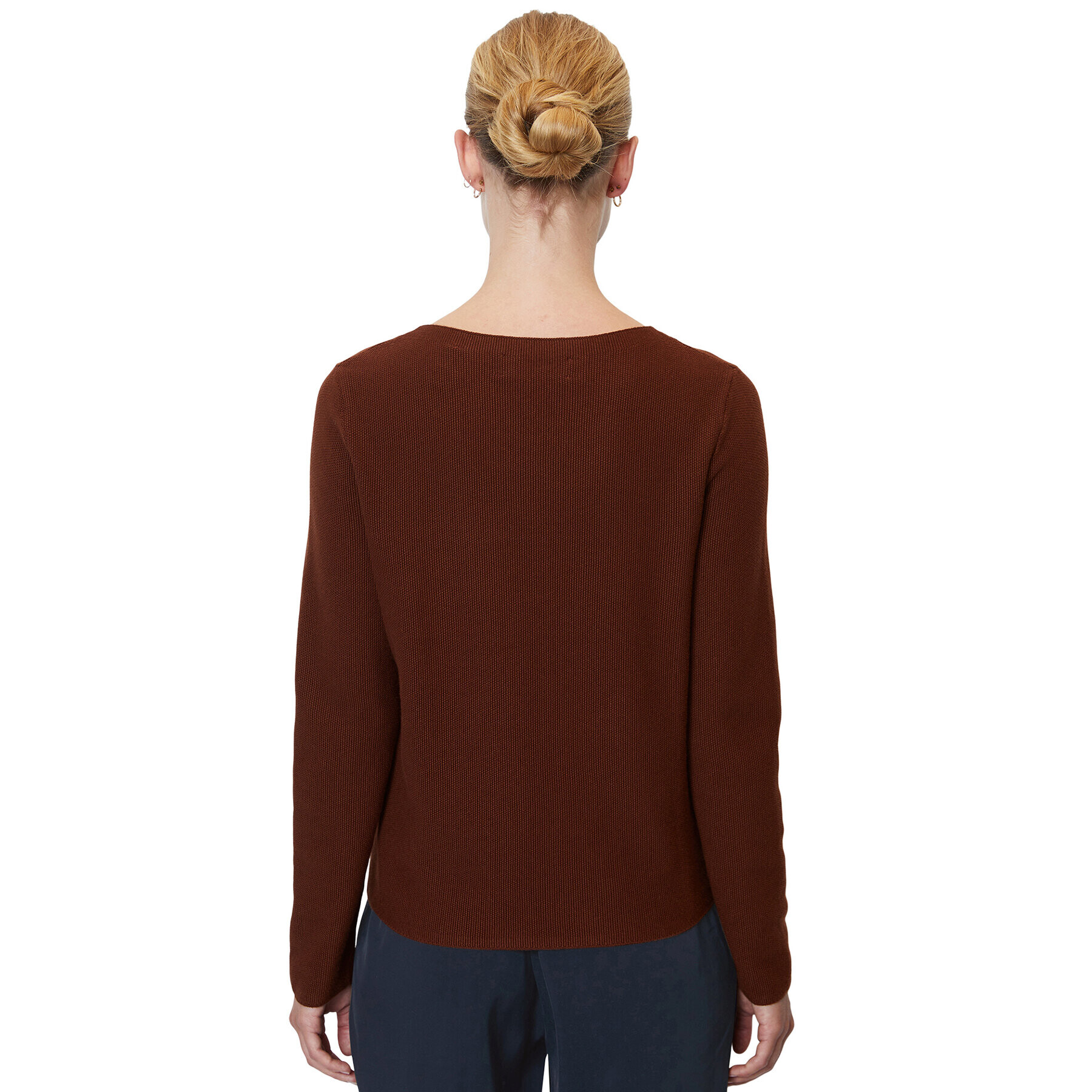 Marc O'Polo Пуловер 308 6006 60153 Кафяв Regular Fit - Pepit.bg