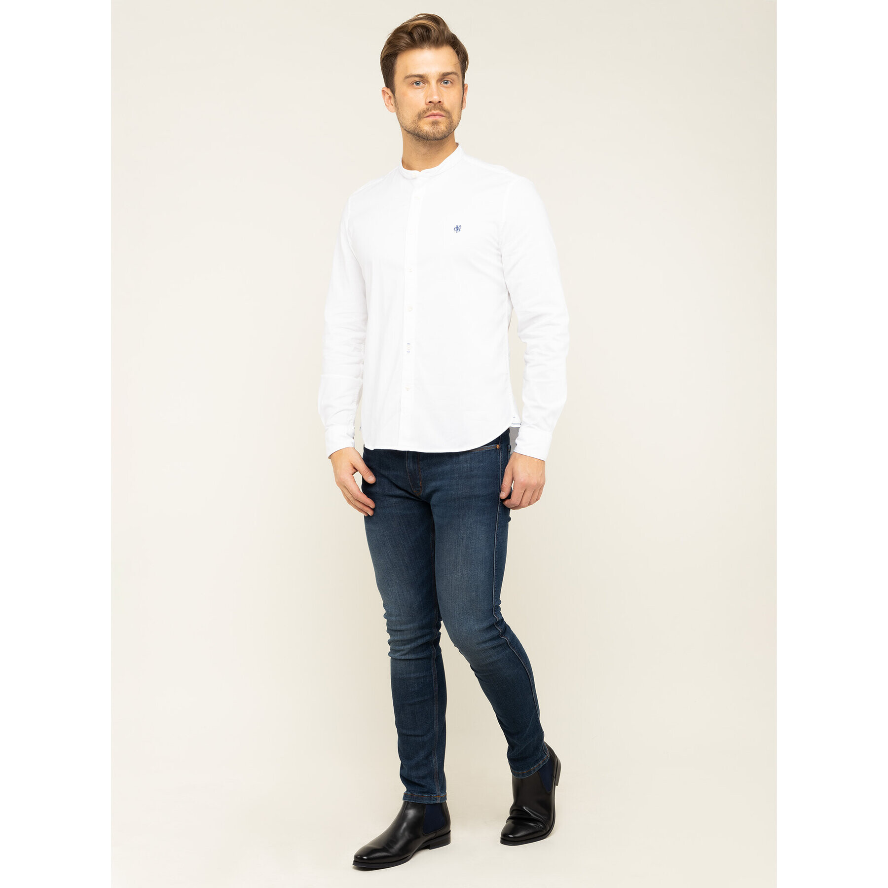 Marc O'Polo Риза 020 7453 42126 Бял Shaped Fit - Pepit.bg