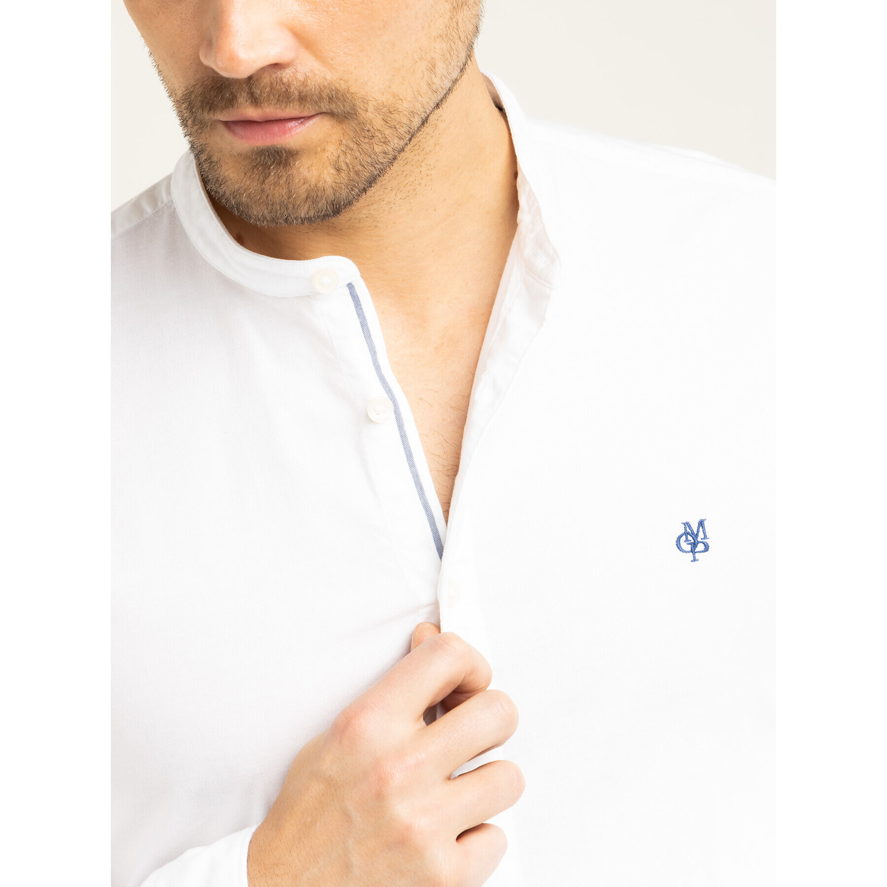 Marc O'Polo Риза 020 7453 42126 Бял Shaped Fit - Pepit.bg