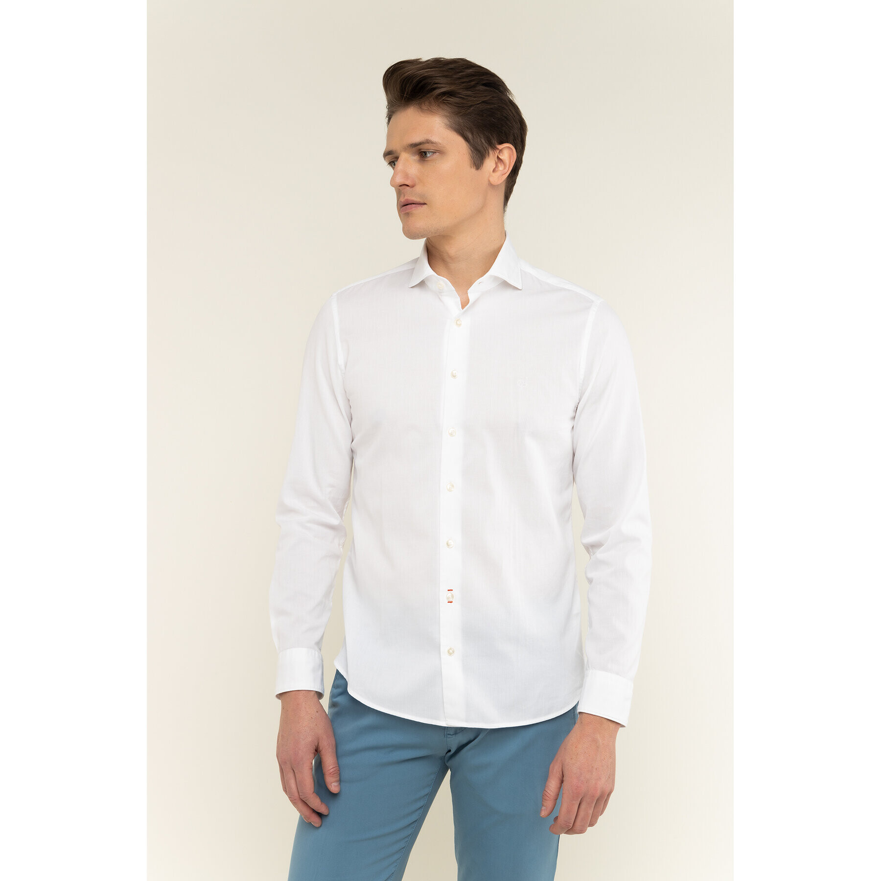Marc O'Polo Риза 021 7668 42348 Бял Shaped Fit - Pepit.bg