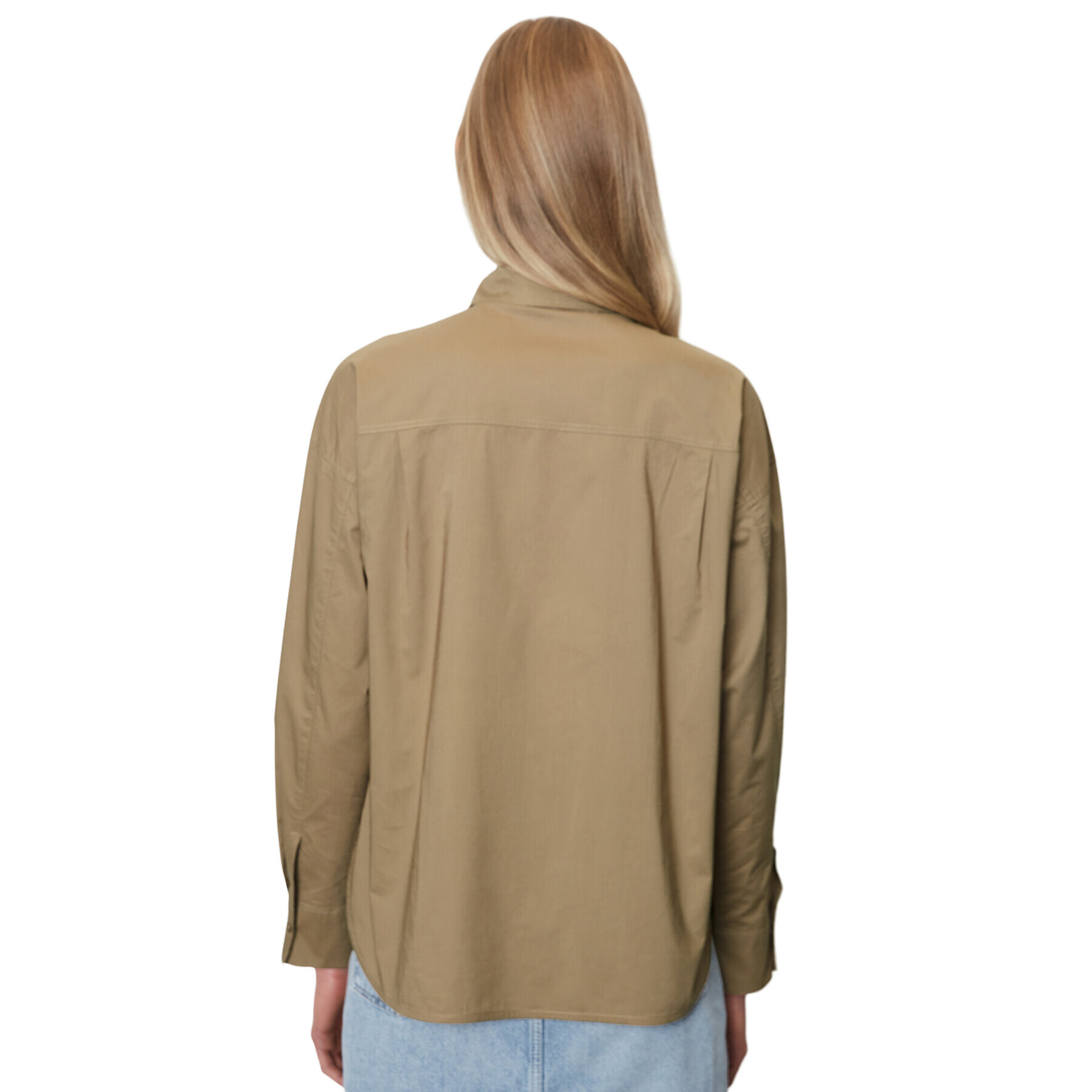 Marc O'Polo Риза 302092142071 Кафяв Relaxed Fit - Pepit.bg