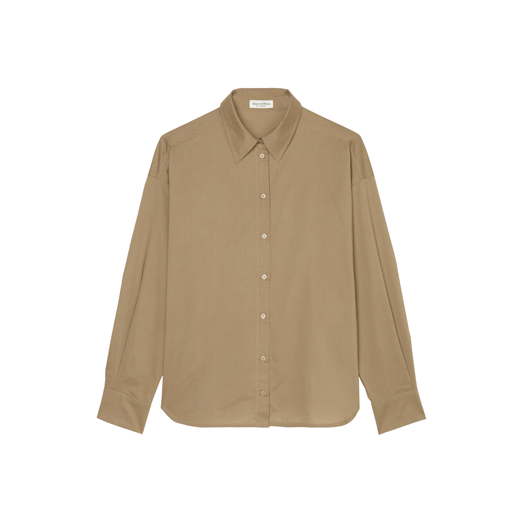 Marc O'Polo Риза 302092142071 Кафяв Relaxed Fit - Pepit.bg