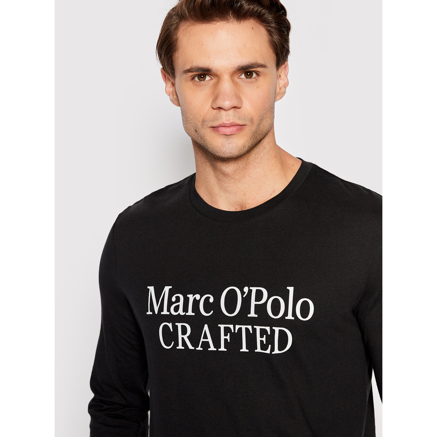 Marc O'Polo Тениска с дълъг ръкав 222 2477 52206 Черен Regular Fit - Pepit.bg