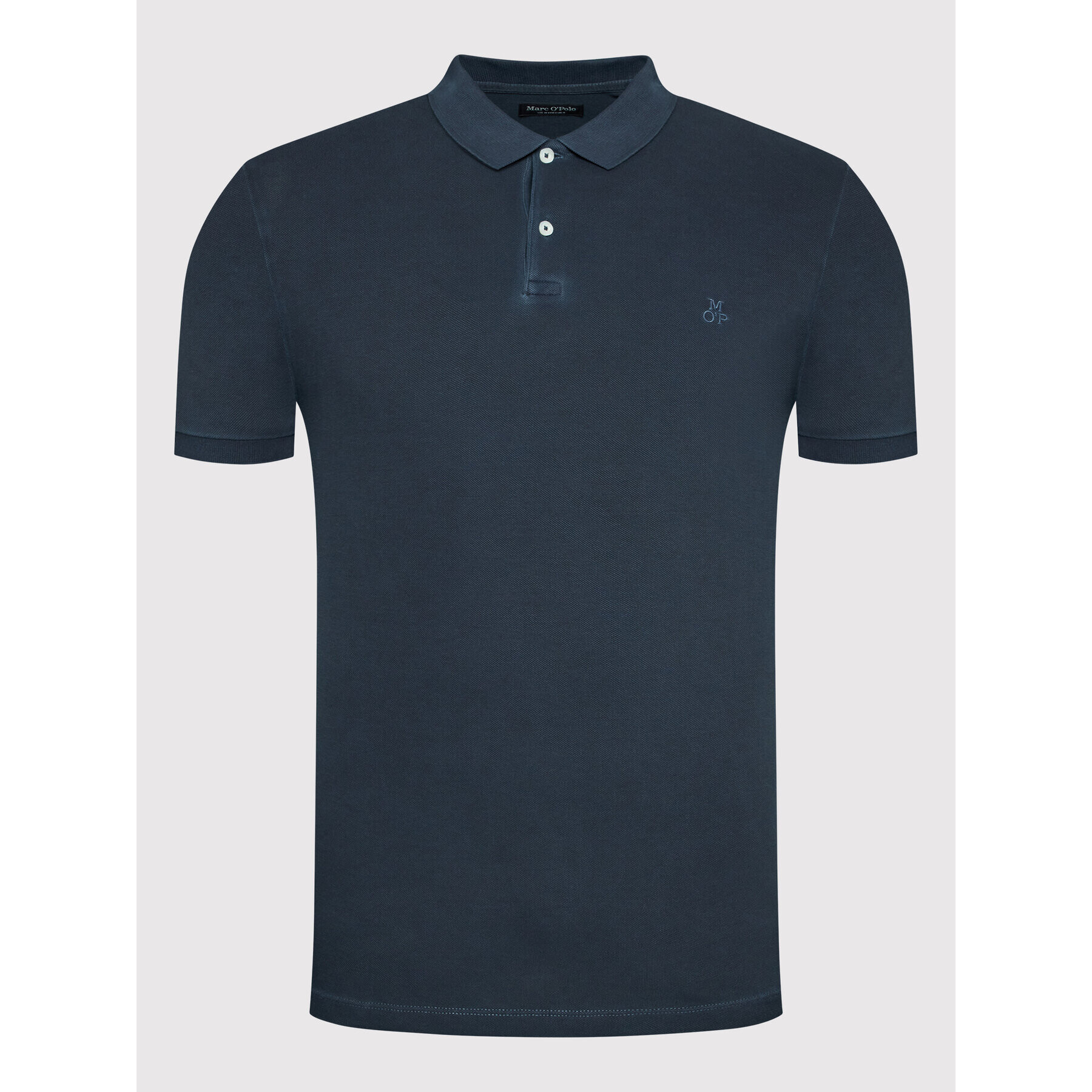 Marc O'Polo Тениска с яка и копчета M22 2496 53190 Тъмносин Slim Fit - Pepit.bg