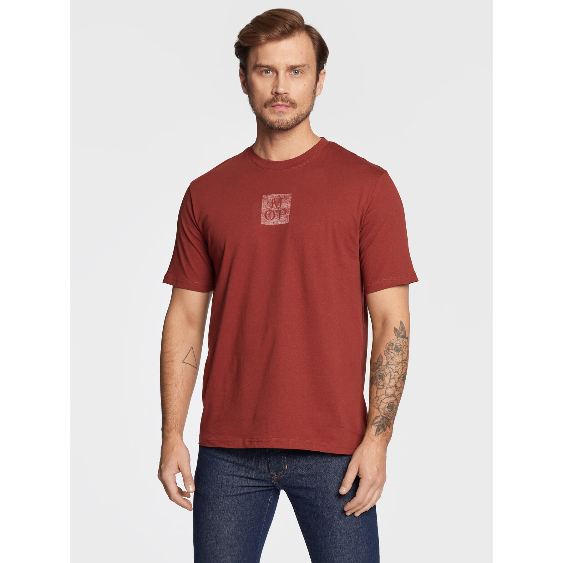Marc O'Polo Тишърт 226 2012 51080 Оранжев Regular Fit - Pepit.bg