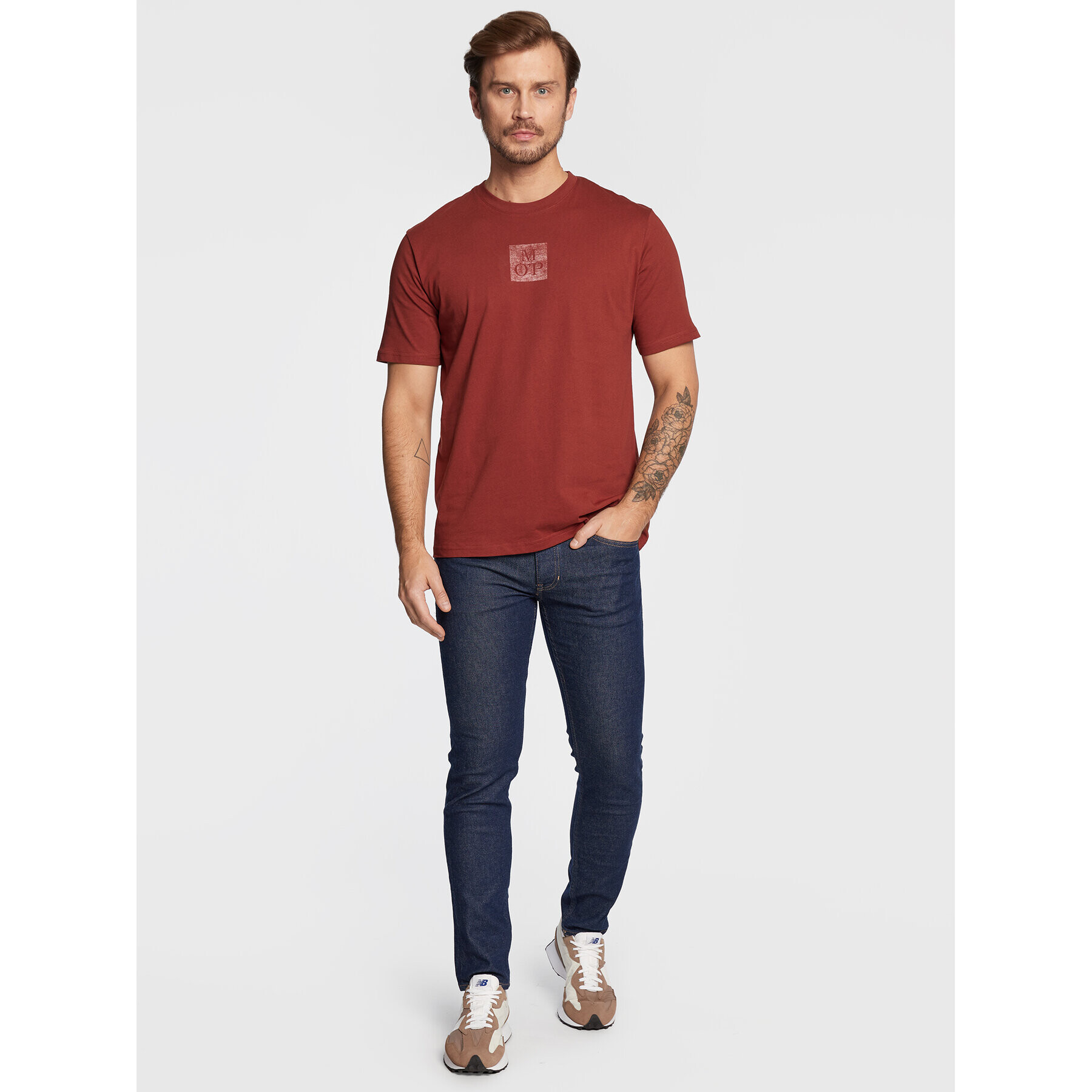Marc O'Polo Тишърт 226 2012 51080 Оранжев Regular Fit - Pepit.bg