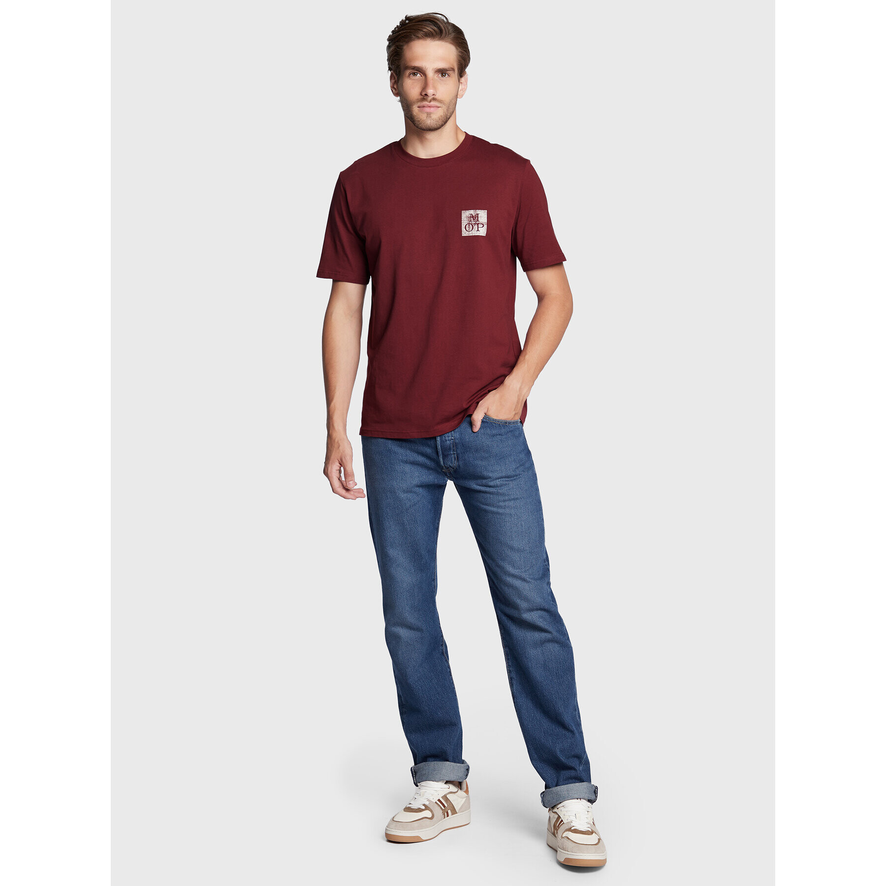 Marc O'Polo Тишърт 227 2012 51620 Бордо Regular Fit - Pepit.bg