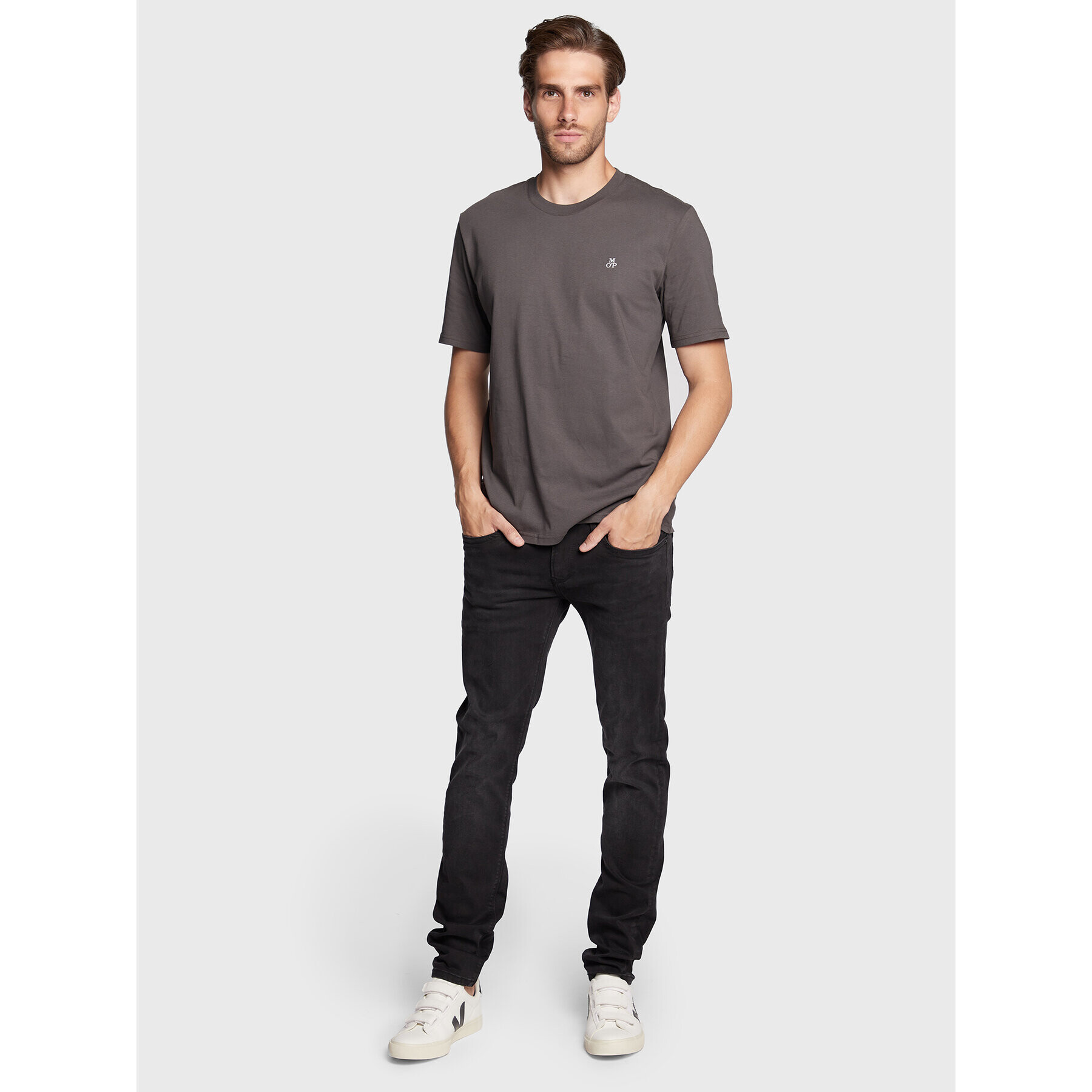 Marc O'Polo Тишърт B21 2012 51054 Сив Regular Fit - Pepit.bg