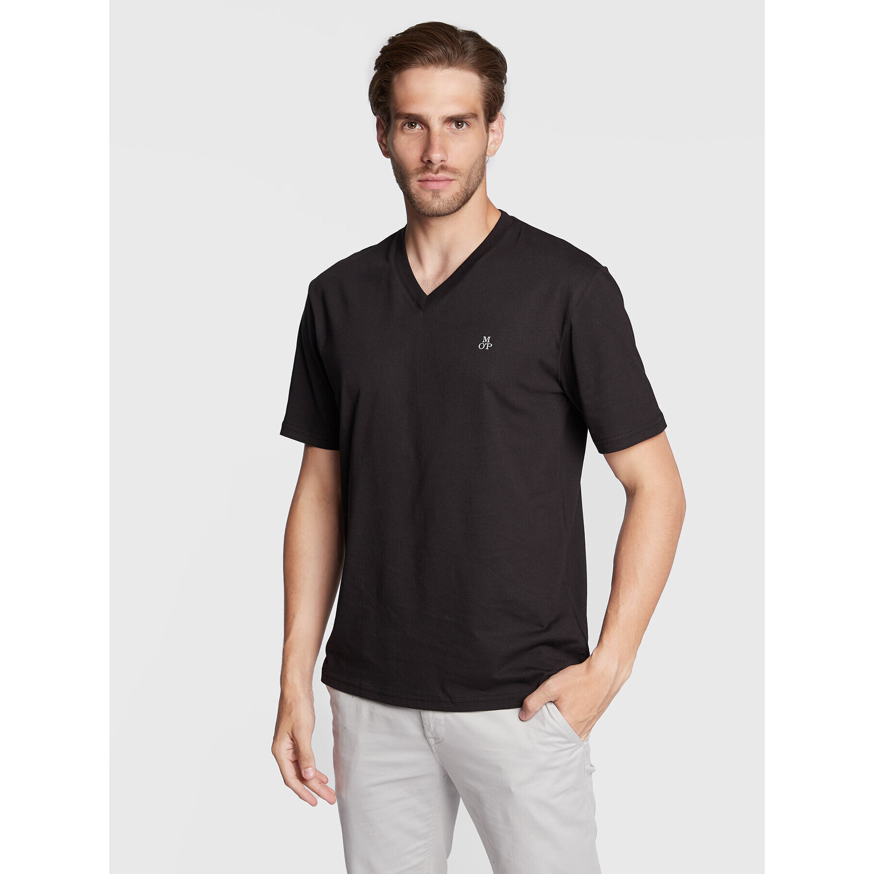 Marc O'Polo Тишърт B21 20125 1616 Черен Regular Fit - Pepit.bg