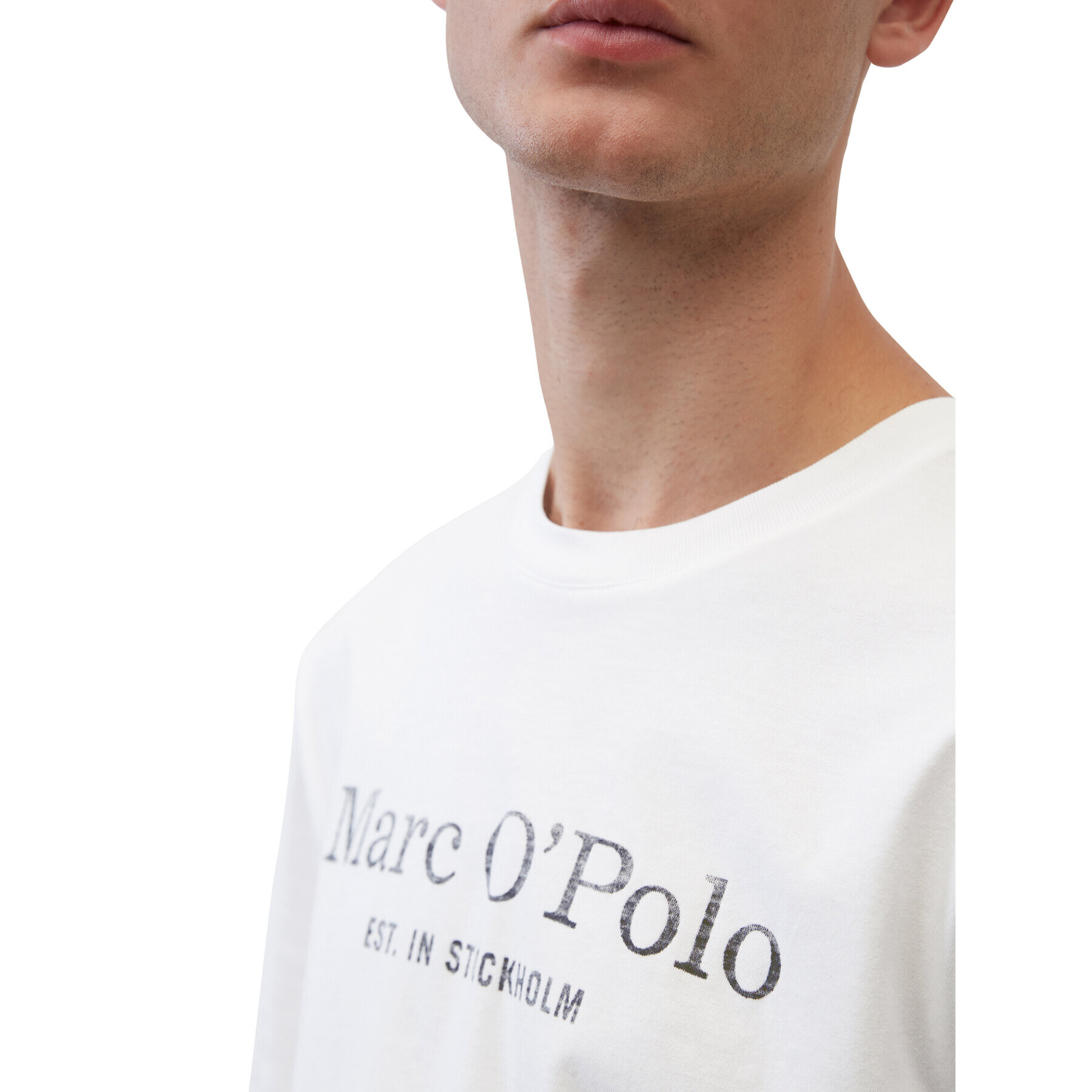 Marc O'Polo Тишърт B21201251052 Бял Regular Fit - Pepit.bg