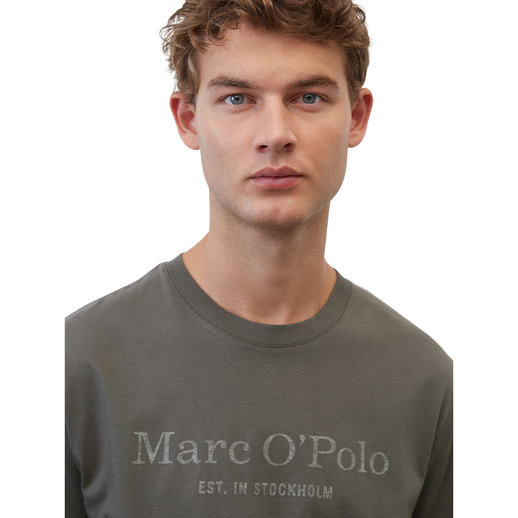 Marc O'Polo Тишърт B21201251052 Сив Regular Fit - Pepit.bg