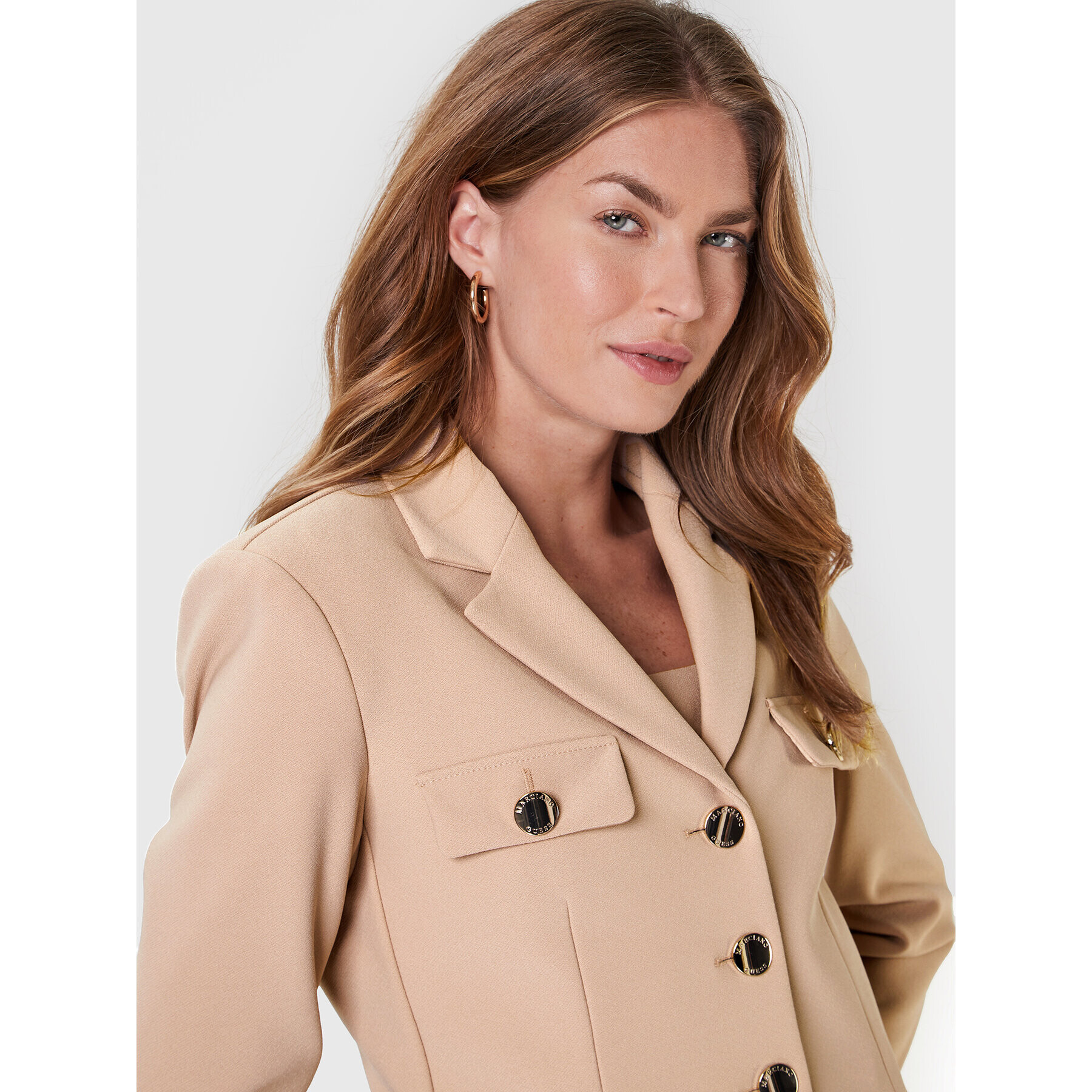 Marciano Guess Блейзър 2YGN05 6869Z Бежов Regular Fit - Pepit.bg