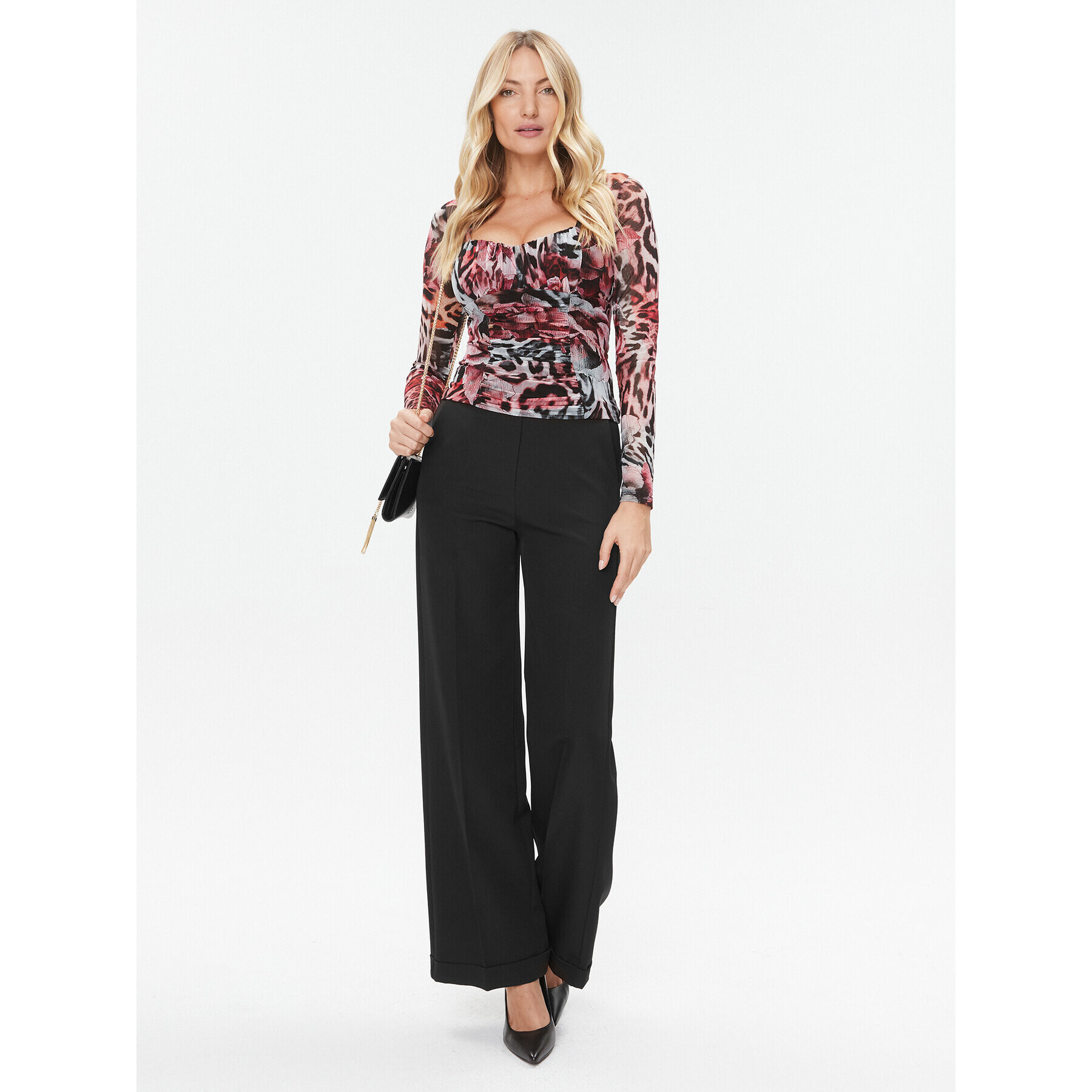 Marciano Guess Блуза Leopard 3BGP07 6875Z Розов Regular Fit - Pepit.bg