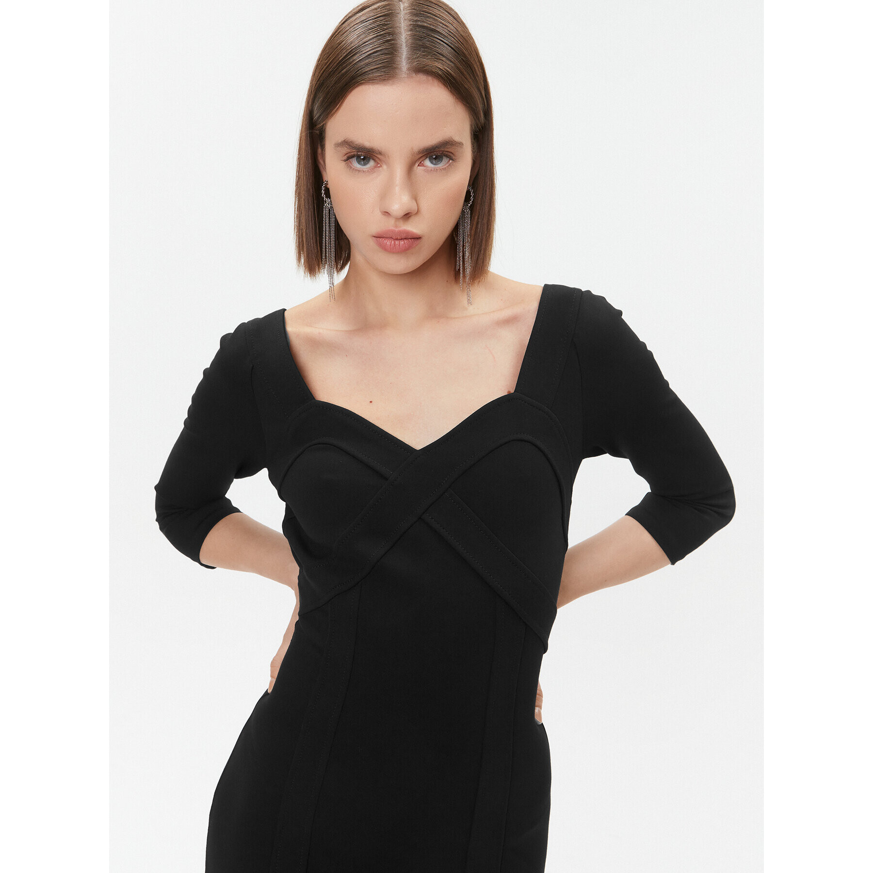 Marciano Guess Ежедневна рокля 3BGK0J 6375Z Черен Bodycon Fit - Pepit.bg