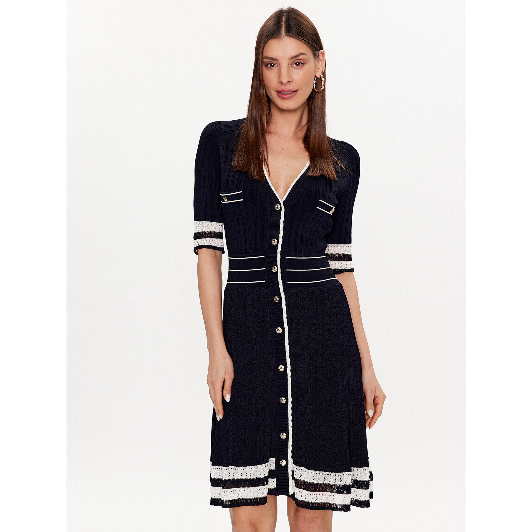 Marciano Guess Плетена рокля Olivia 3GGK11 5678Z Син Regular Fit - Pepit.bg