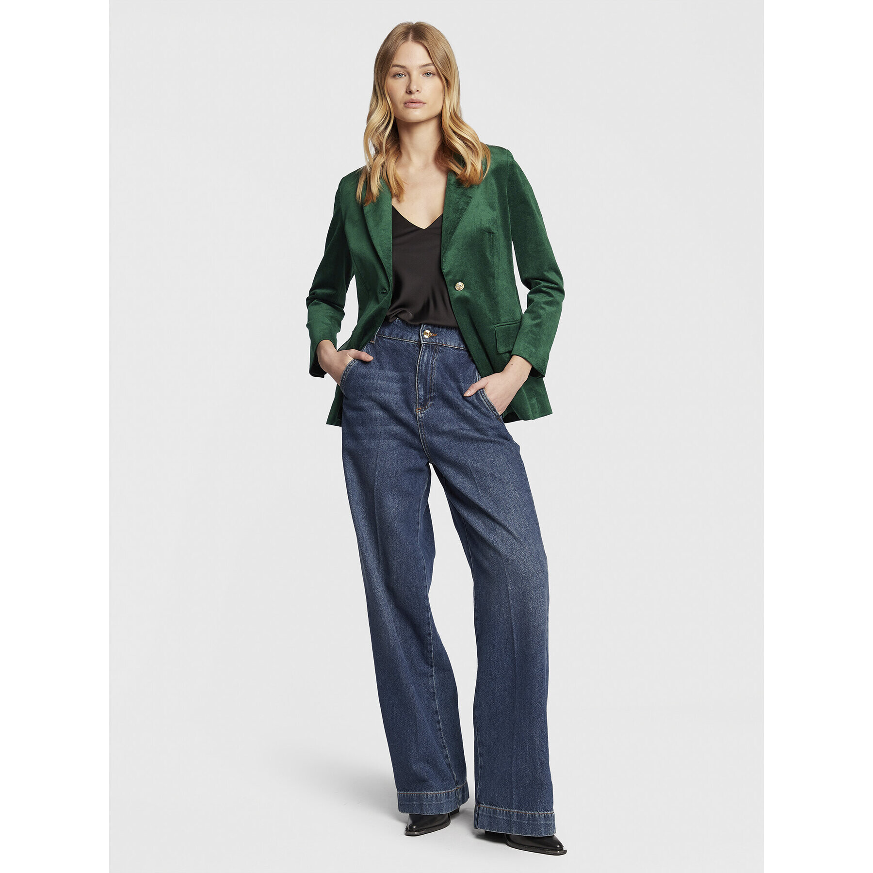 Marella Блейзър Factor 30460526 Зелен Slim Fit - Pepit.bg